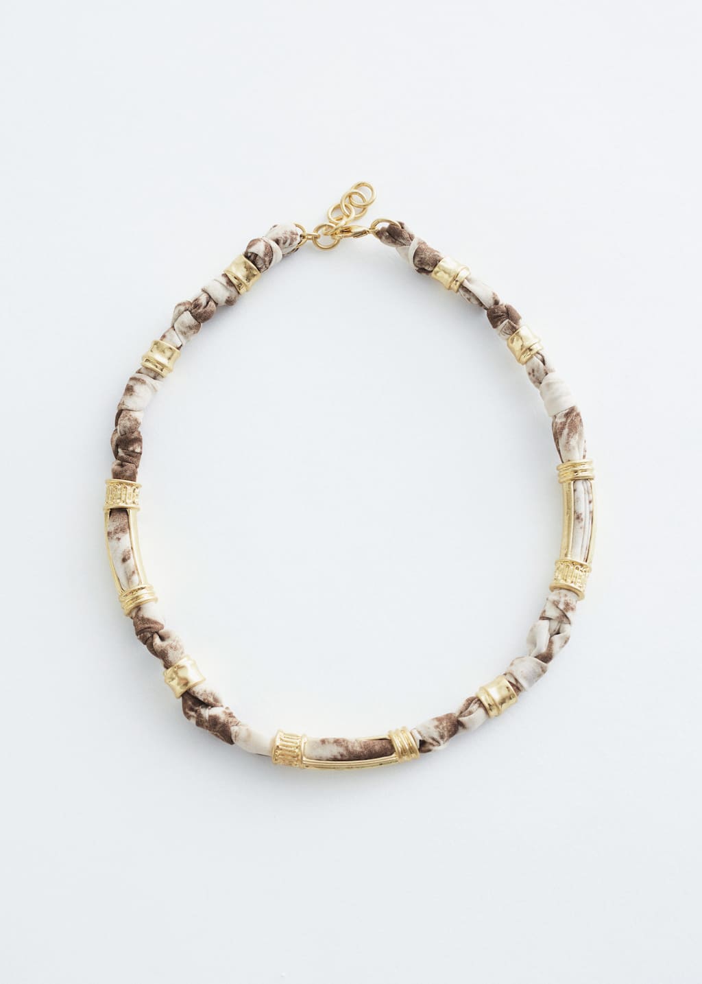 Image of Beaded Fabric Necklace