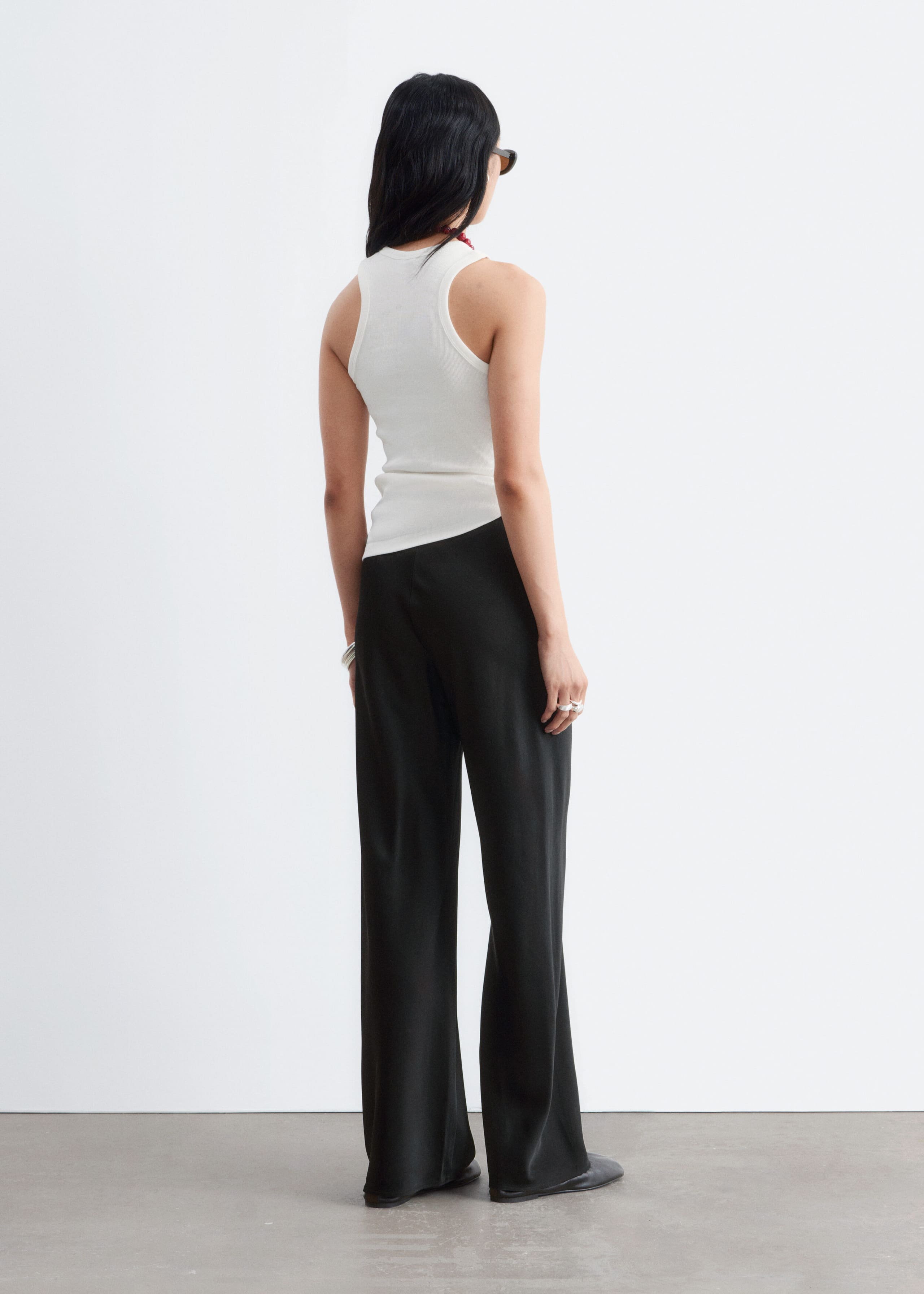 Image of Drawstring Twill Trousers