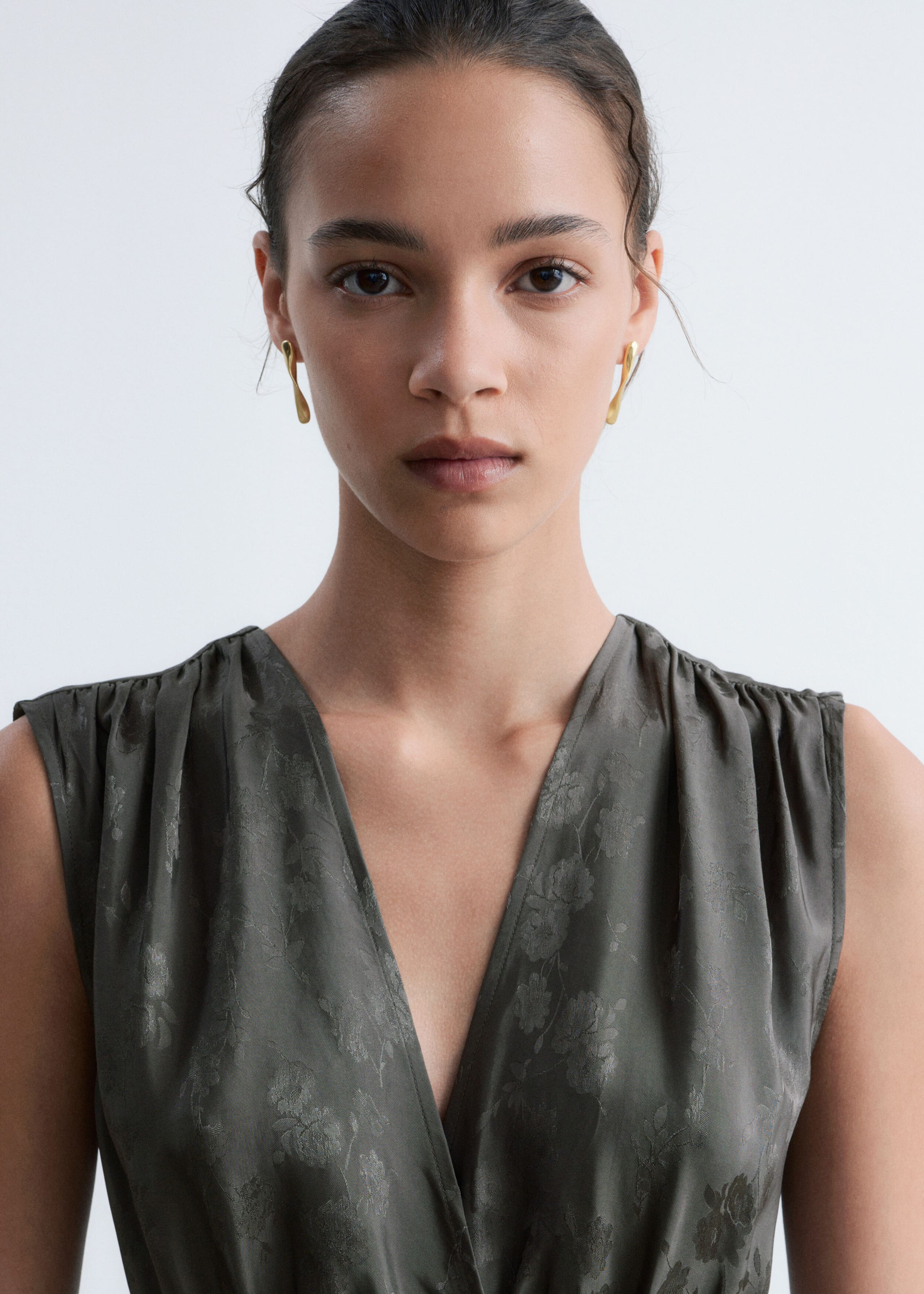 Mini abito jacquard - Azzurro - Lookbook