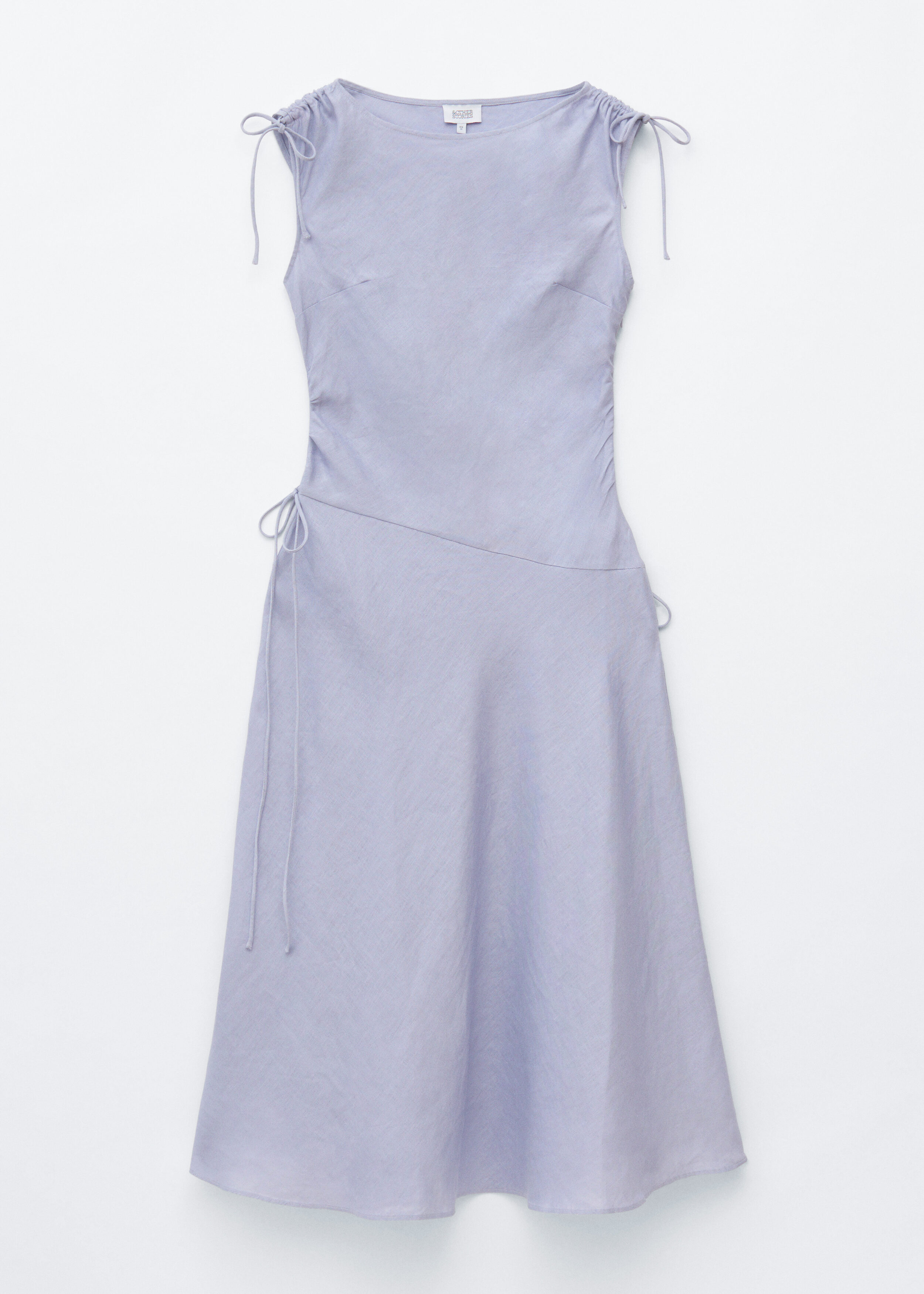 Flared Linen Midi Dress