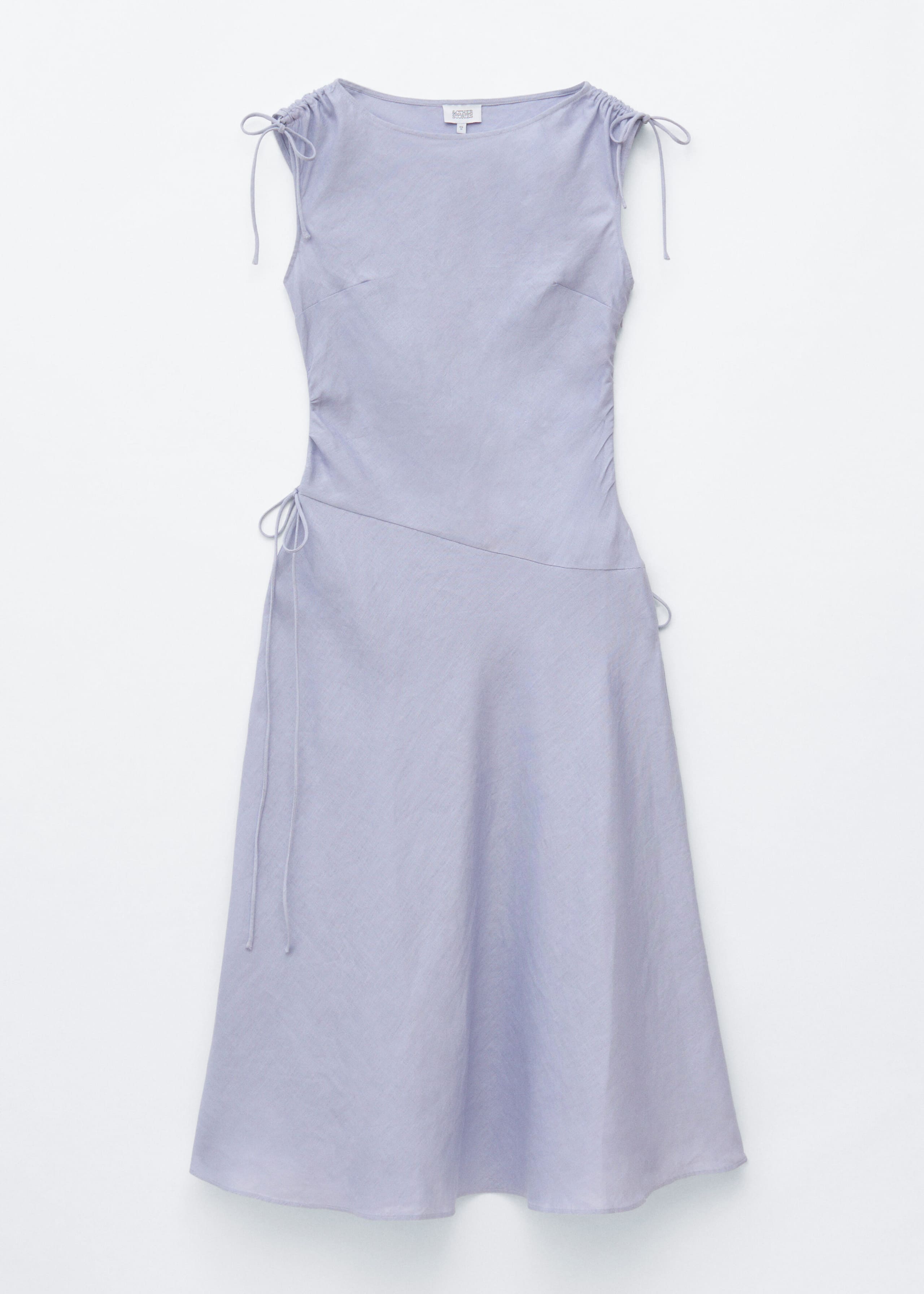 Flared Linen Midi Dress - Light Yellow - Still Life