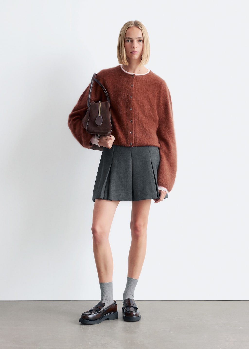 Image of Knitted Cashmere Cardigan