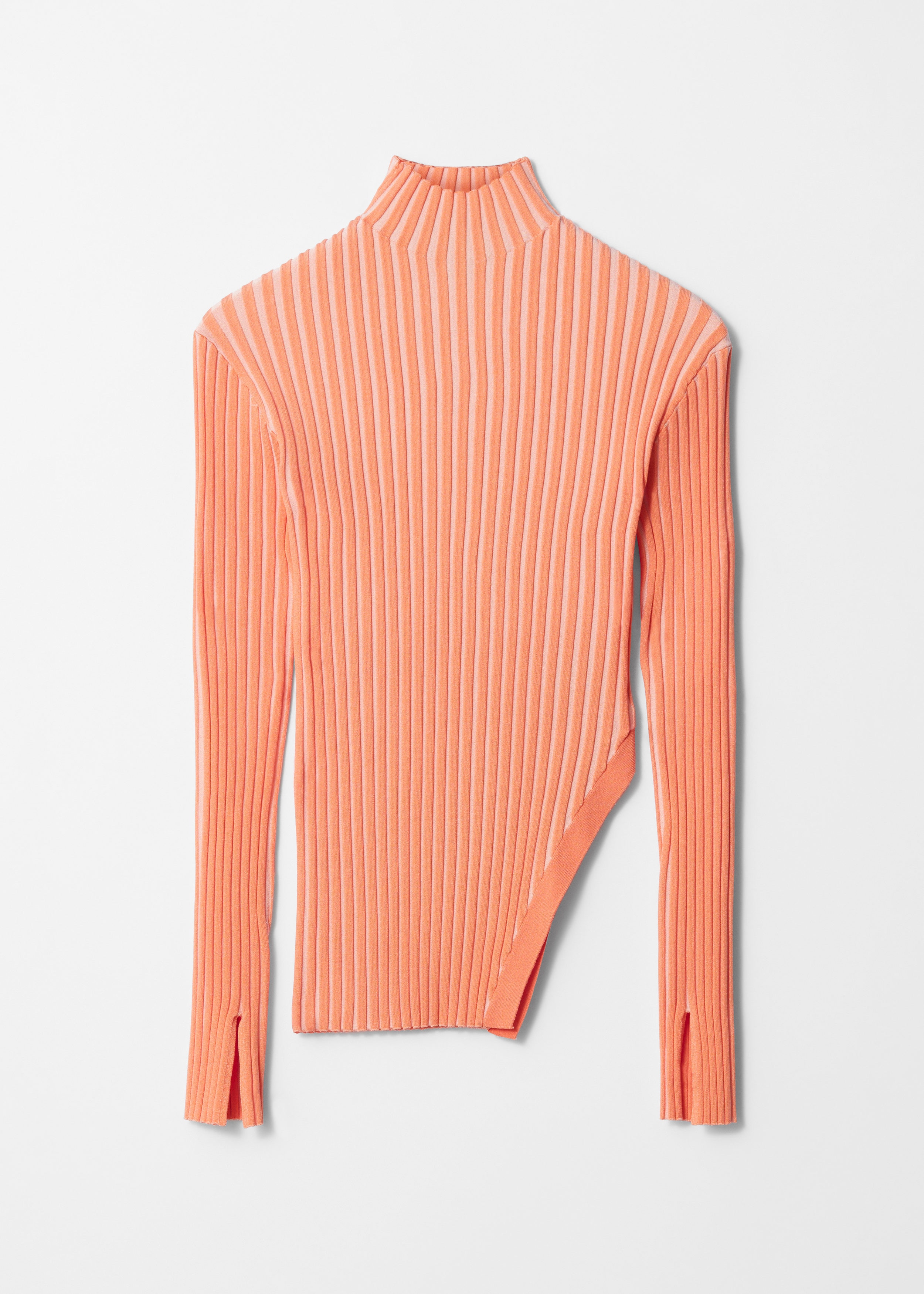 Asymmetric Rib-Knit Top - Orange - & Other Stories AD