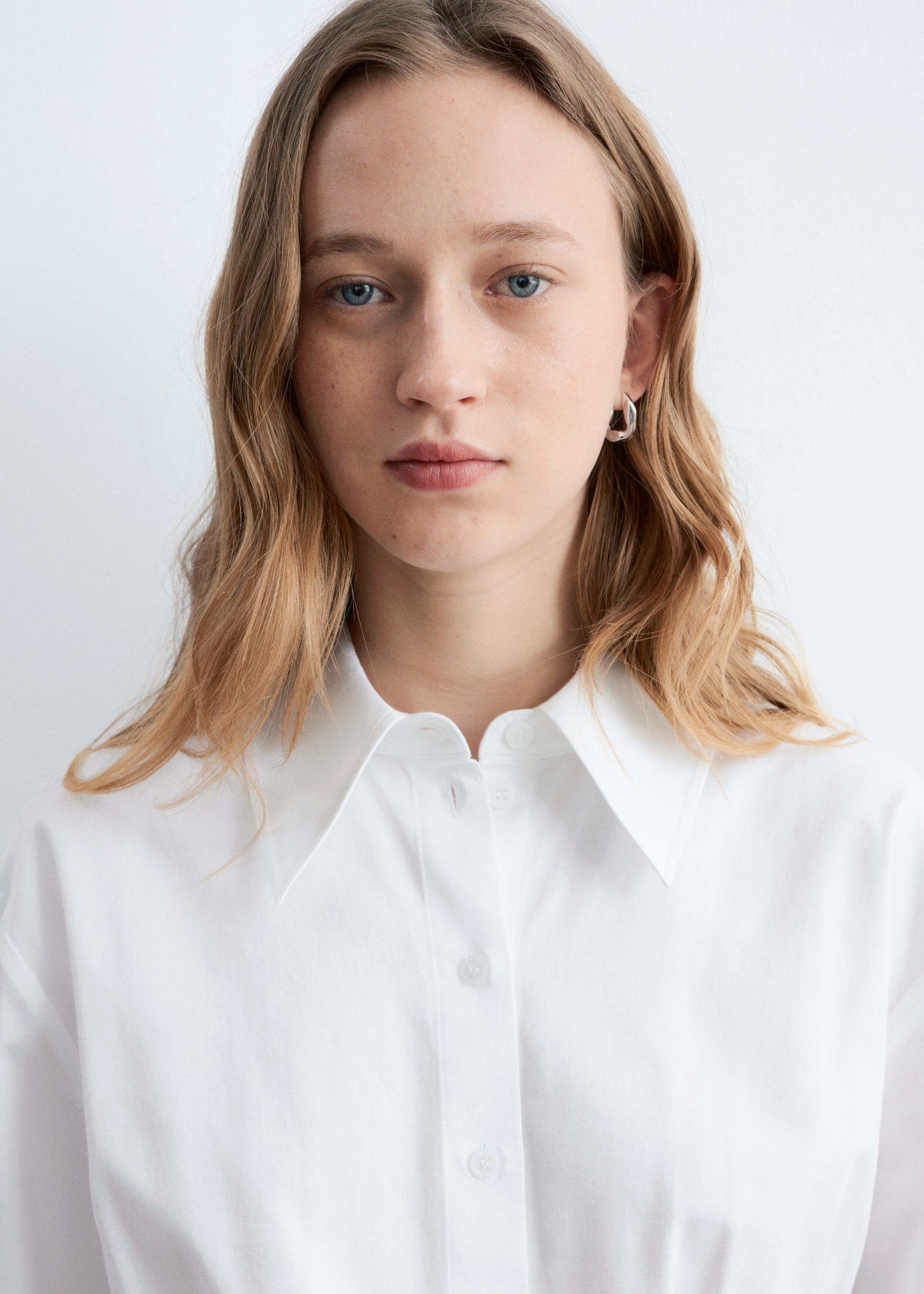 Tapered Shirt - White - Lookbook