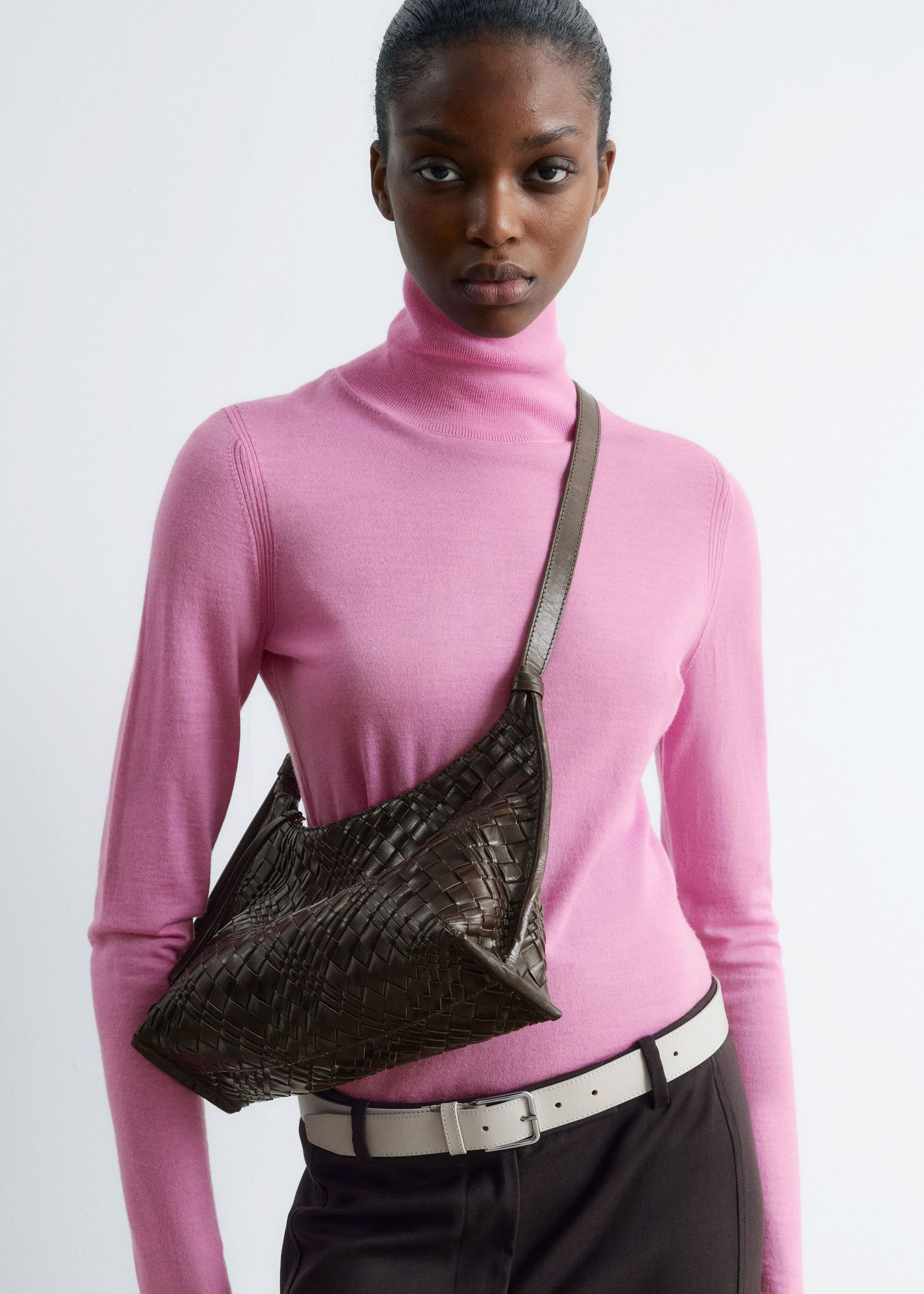 Image of Interwoven Leather Crossbody Bag
