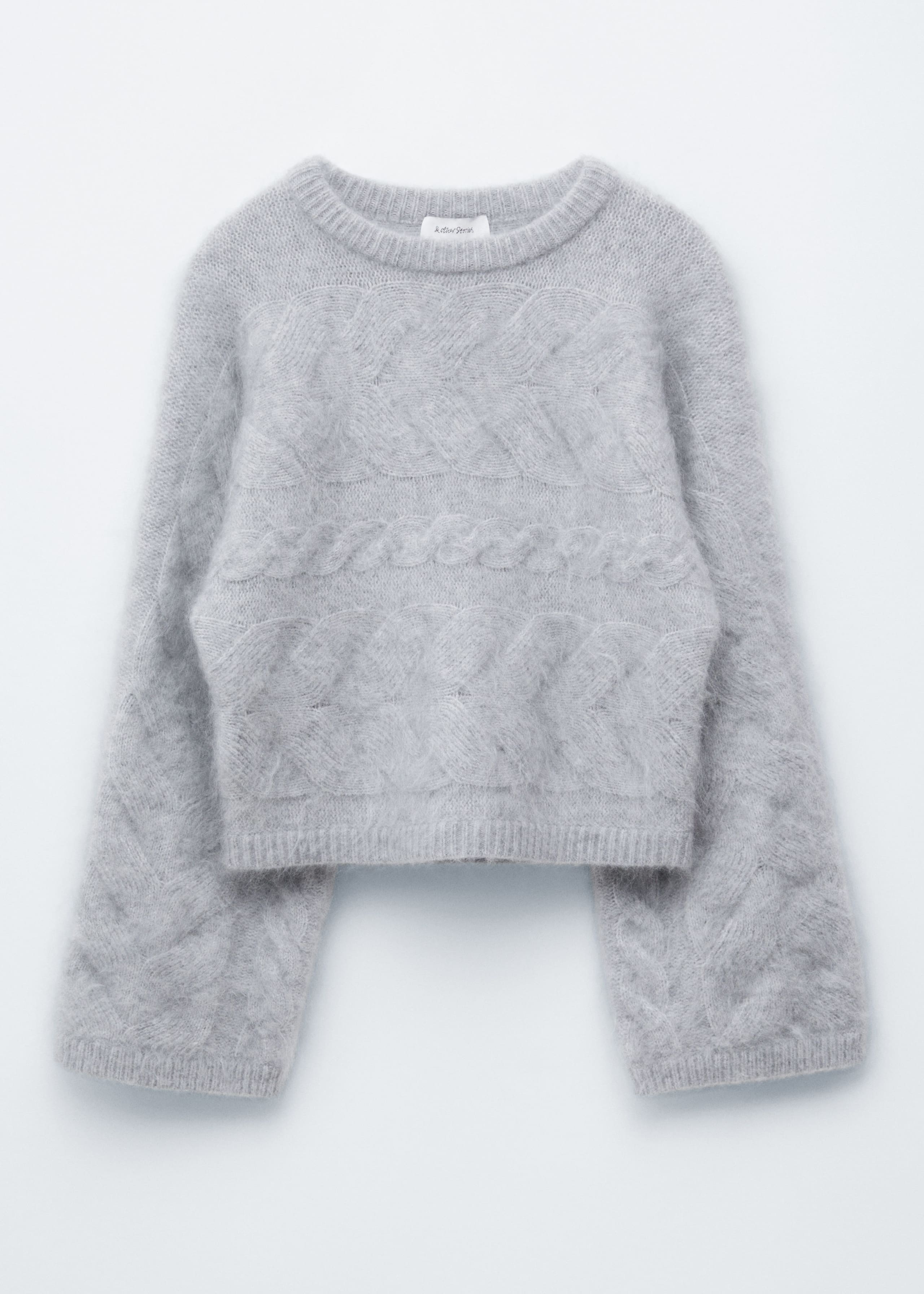 Image of Mohair-Blend Cable-Knit Jumper