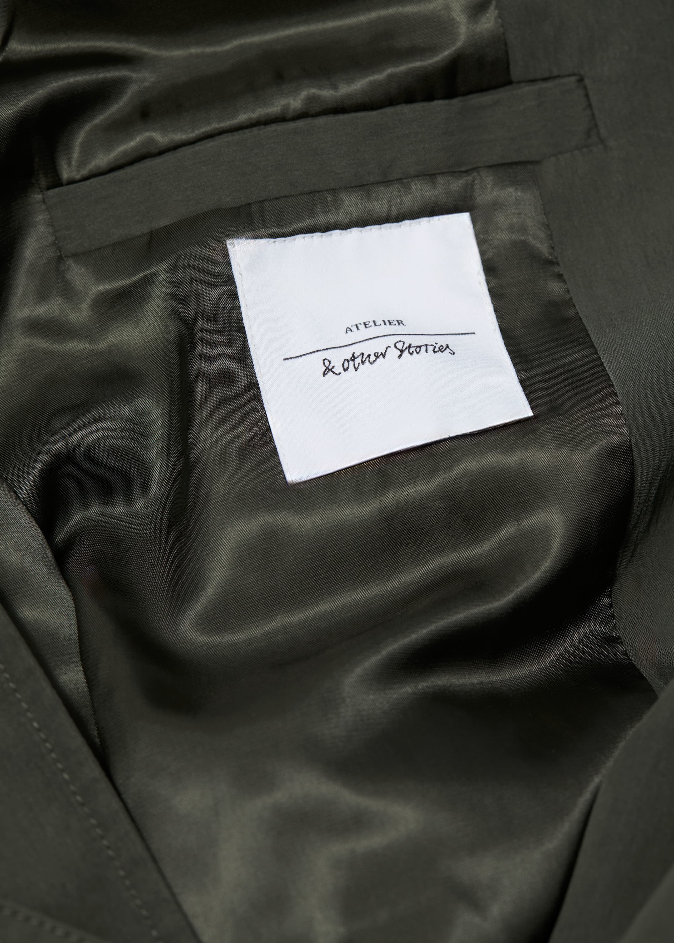 View larger image: High-Collar Trench Coat - Green - Ladies | H&M GB 4