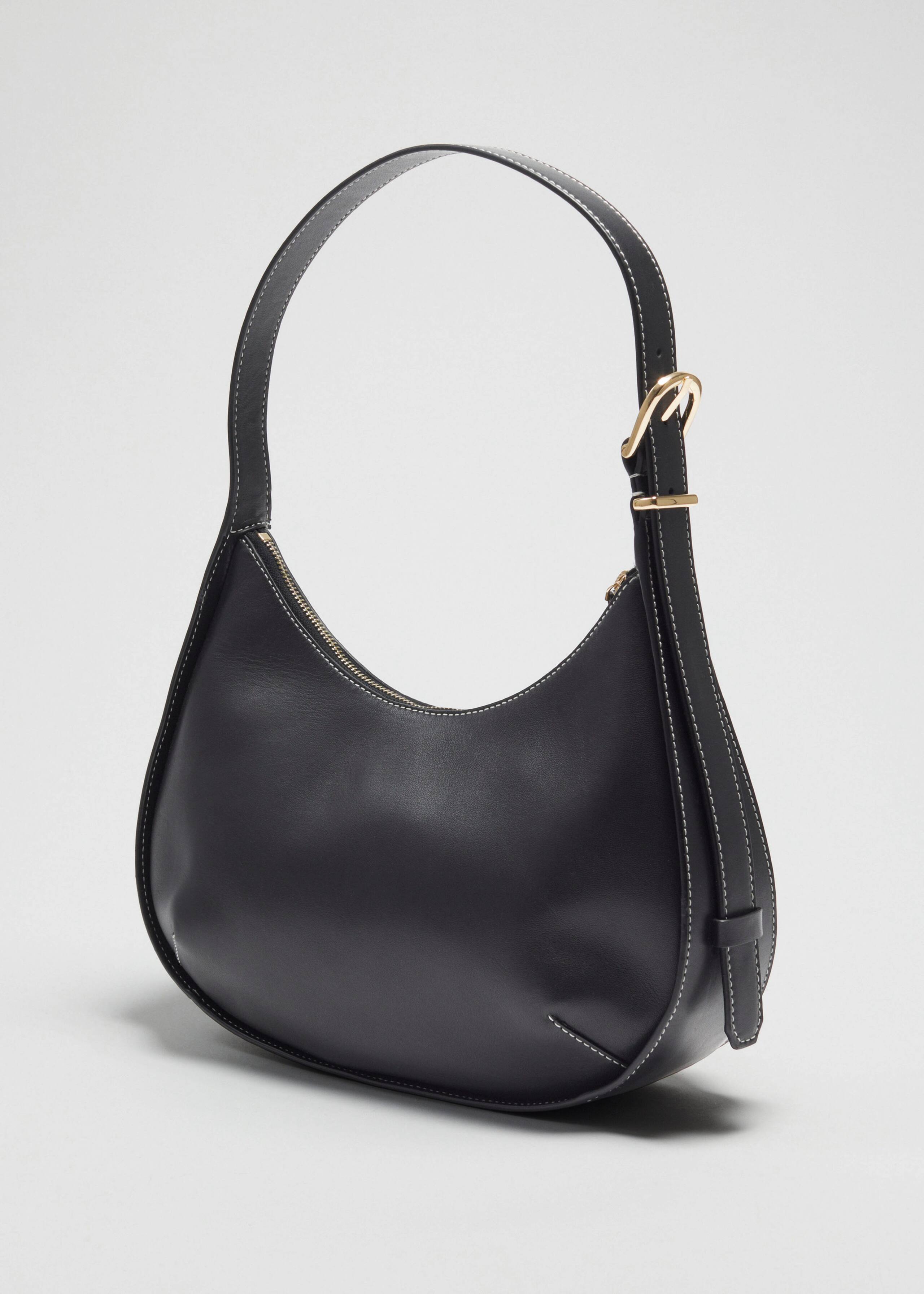 Skórzana torba w kształcie półksiężyca – Brązowy – Martwa natura