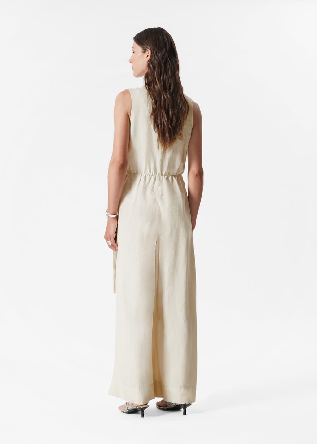Wickel-Jumpsuit - Weiß - Lookbook