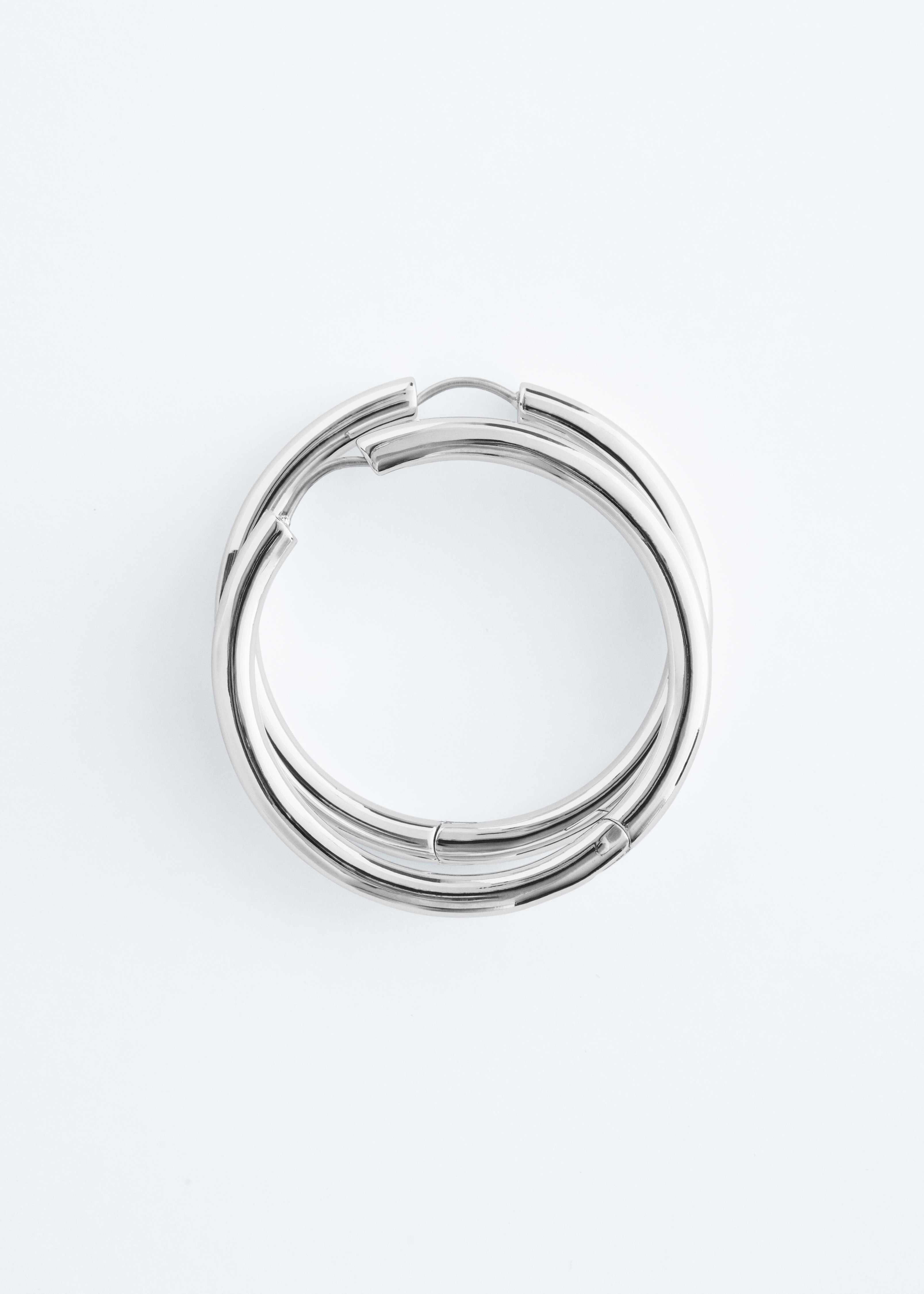 Large  Hoop Earrings - Sølv/Guld