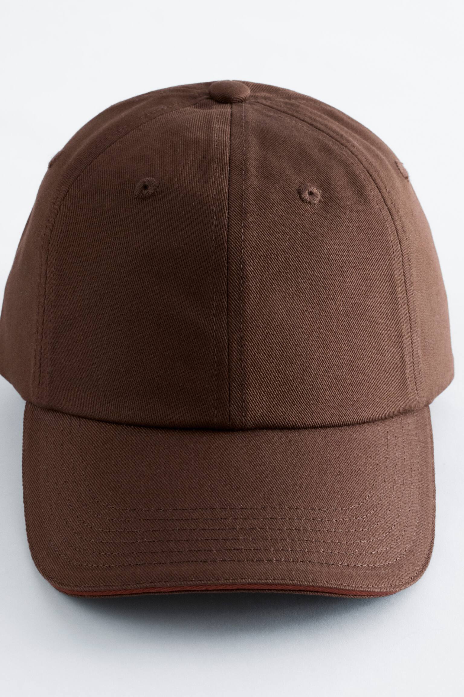 כובע בייסבול עשוי טוויל-כותנה - Dark Brown/Green - 2