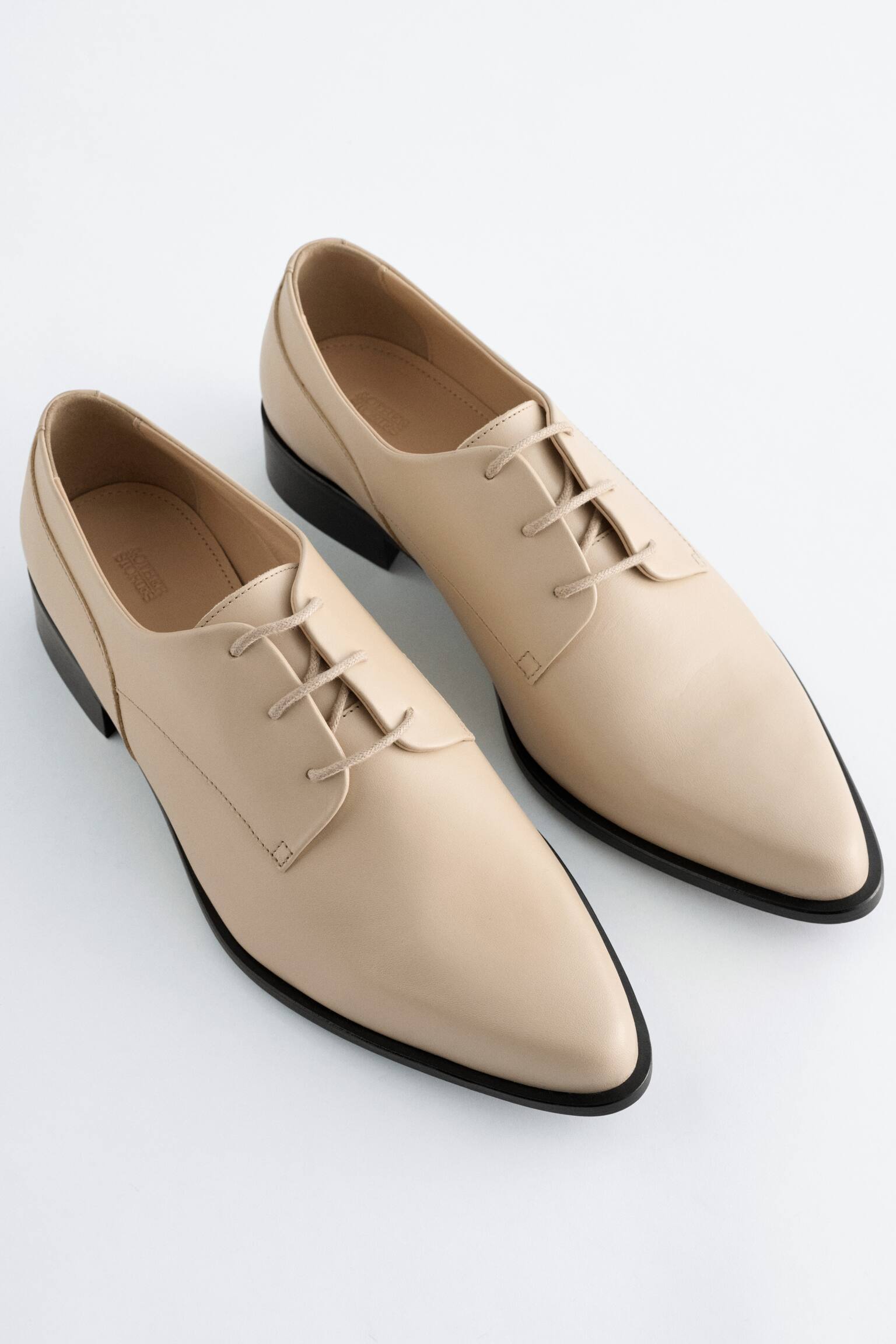 Chaussures derbies en cuir - Cream/Noir - 3