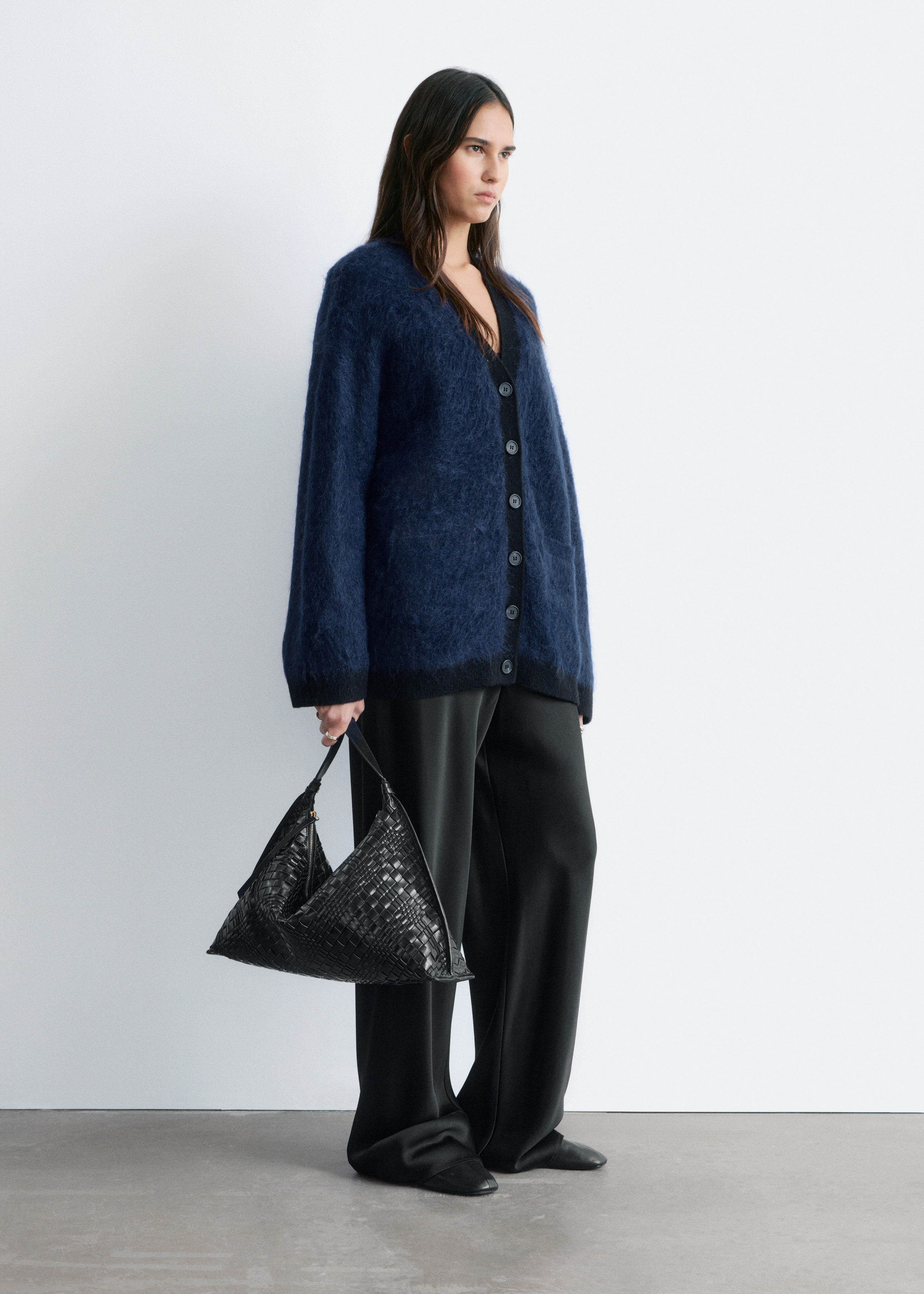 Oversized Mohair-Blend Cardigan - Dark Blue - & Other Stories GB