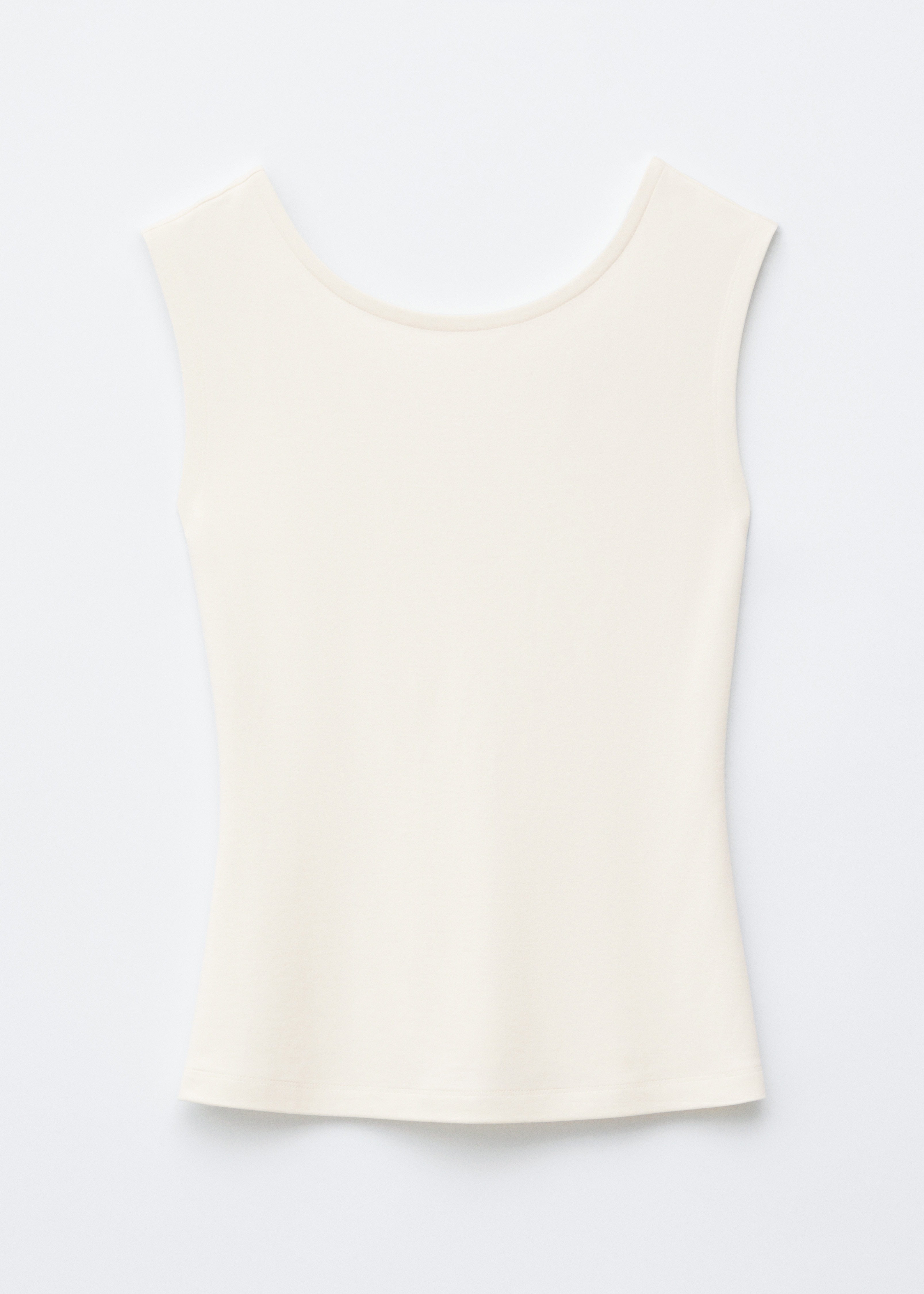 Top s výstřihem do V na zádech - Bílá