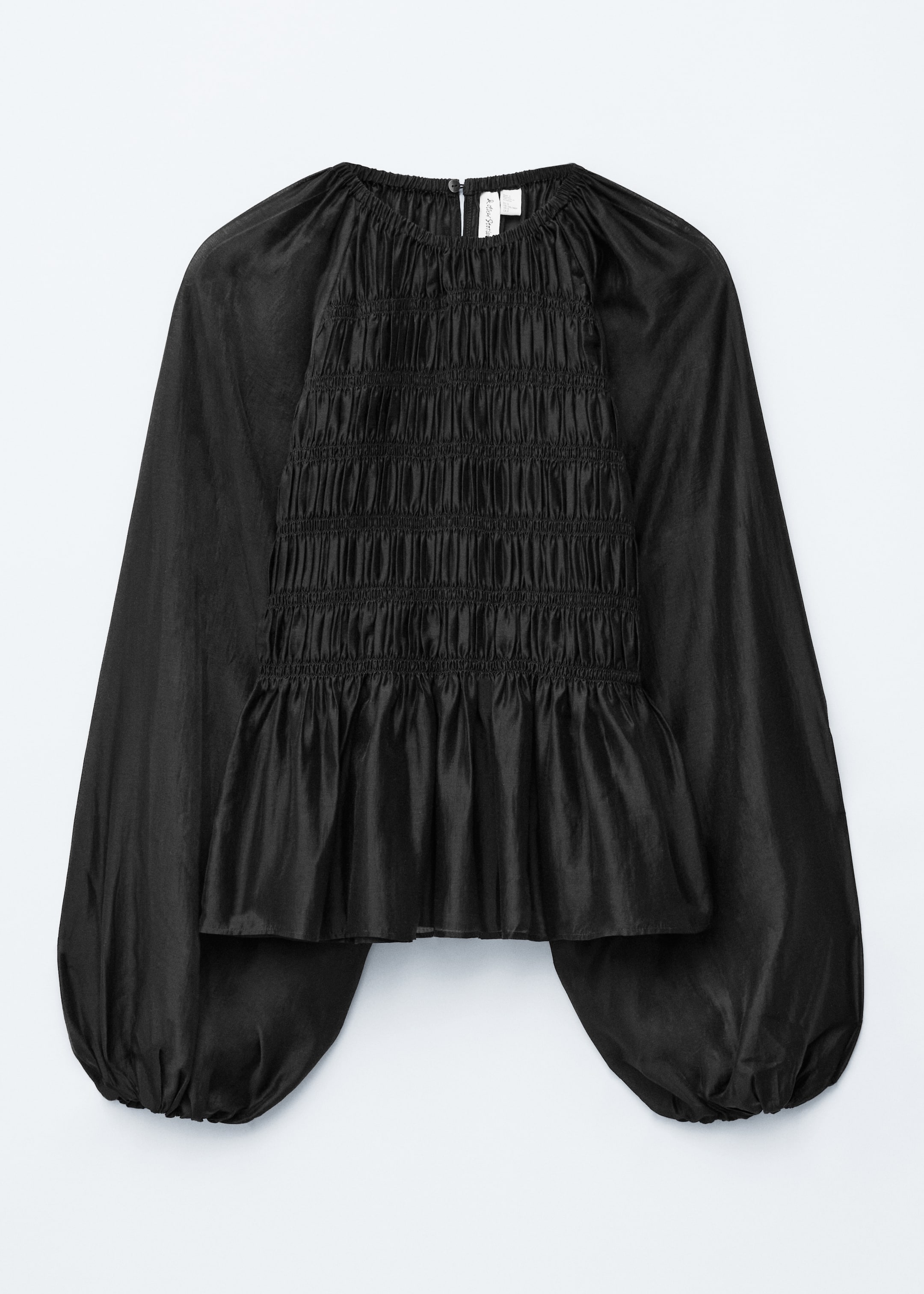 Grösseres Bild ansehen: Gesmokte Bluse mit Ballonärmeln - Schwarz - DAMEN | H&M CH 6