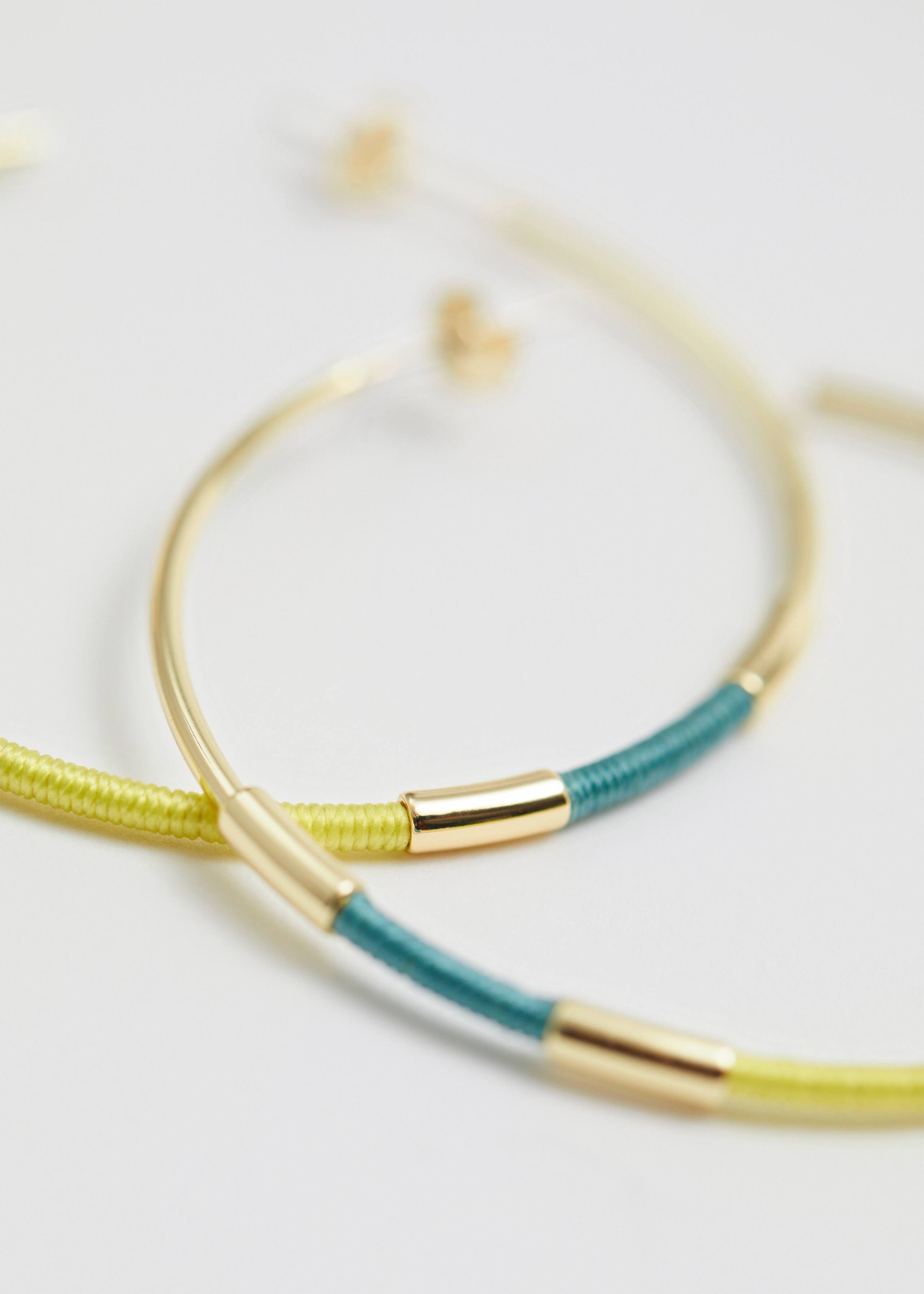 Woven Hoop Earrings - {{variantName}} - Descriptive Detail