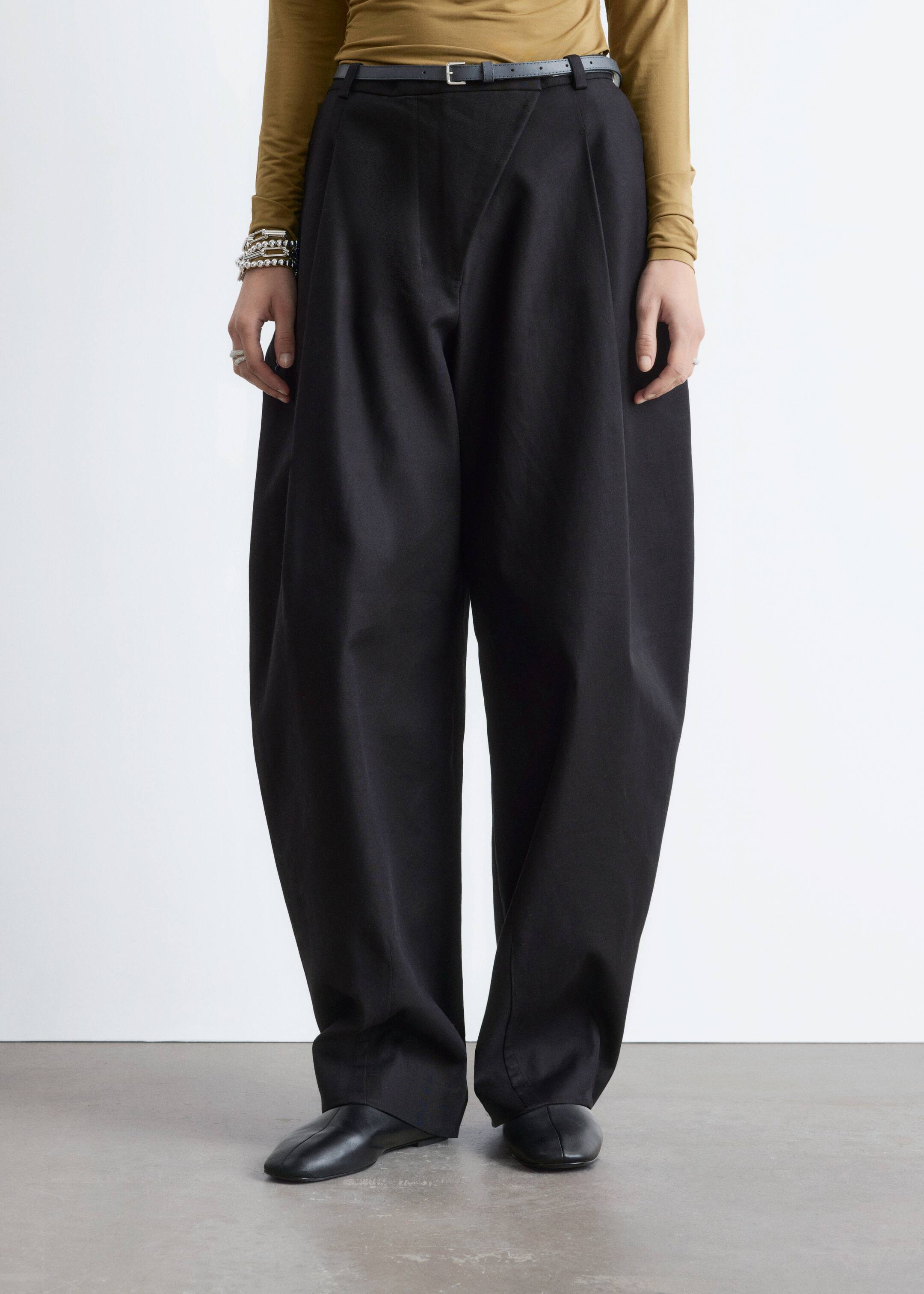 Ver imagen más grande: Pantalones de perneras de barril - Negro - MUJER | H&M ES 3