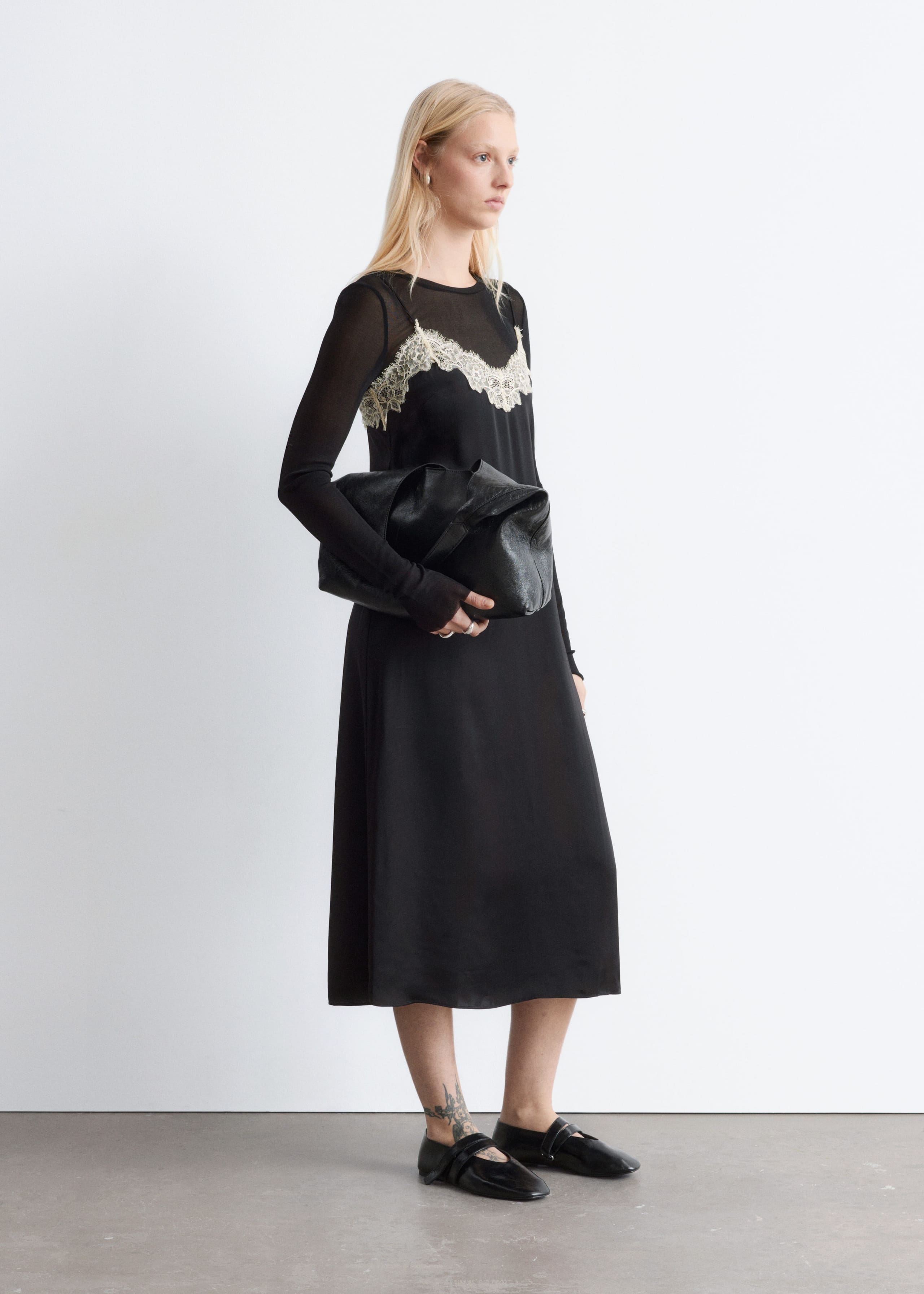 Image of Abito sottoveste midi in raso