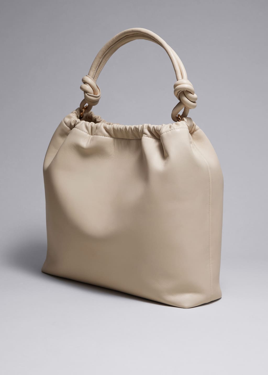 Tote bag en cuir à nœuds - Beige - Still Life