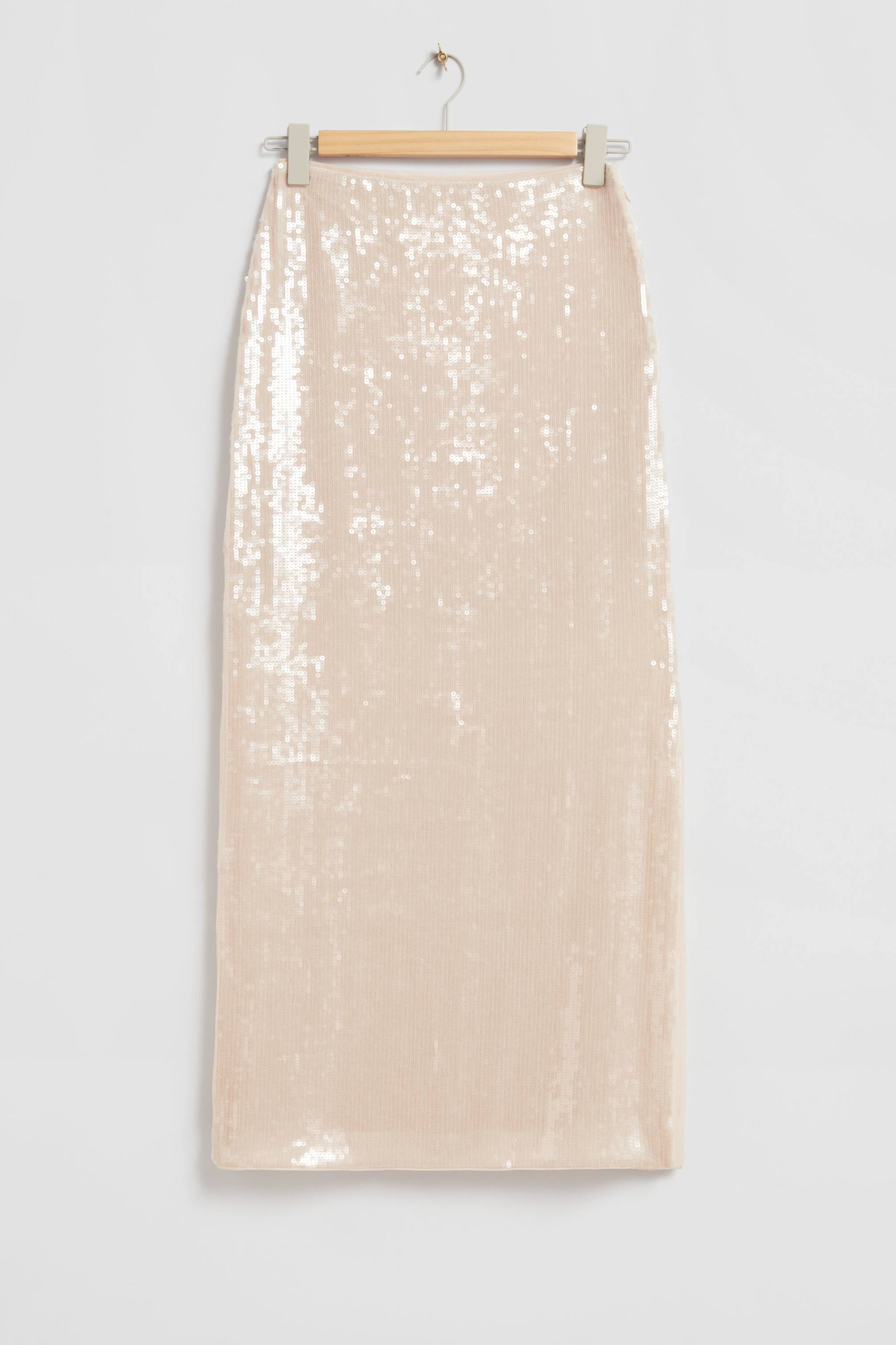 View larger image: Sequin Maxi Skirt - Light Beige Sequin - Ladies | H&M GB 1