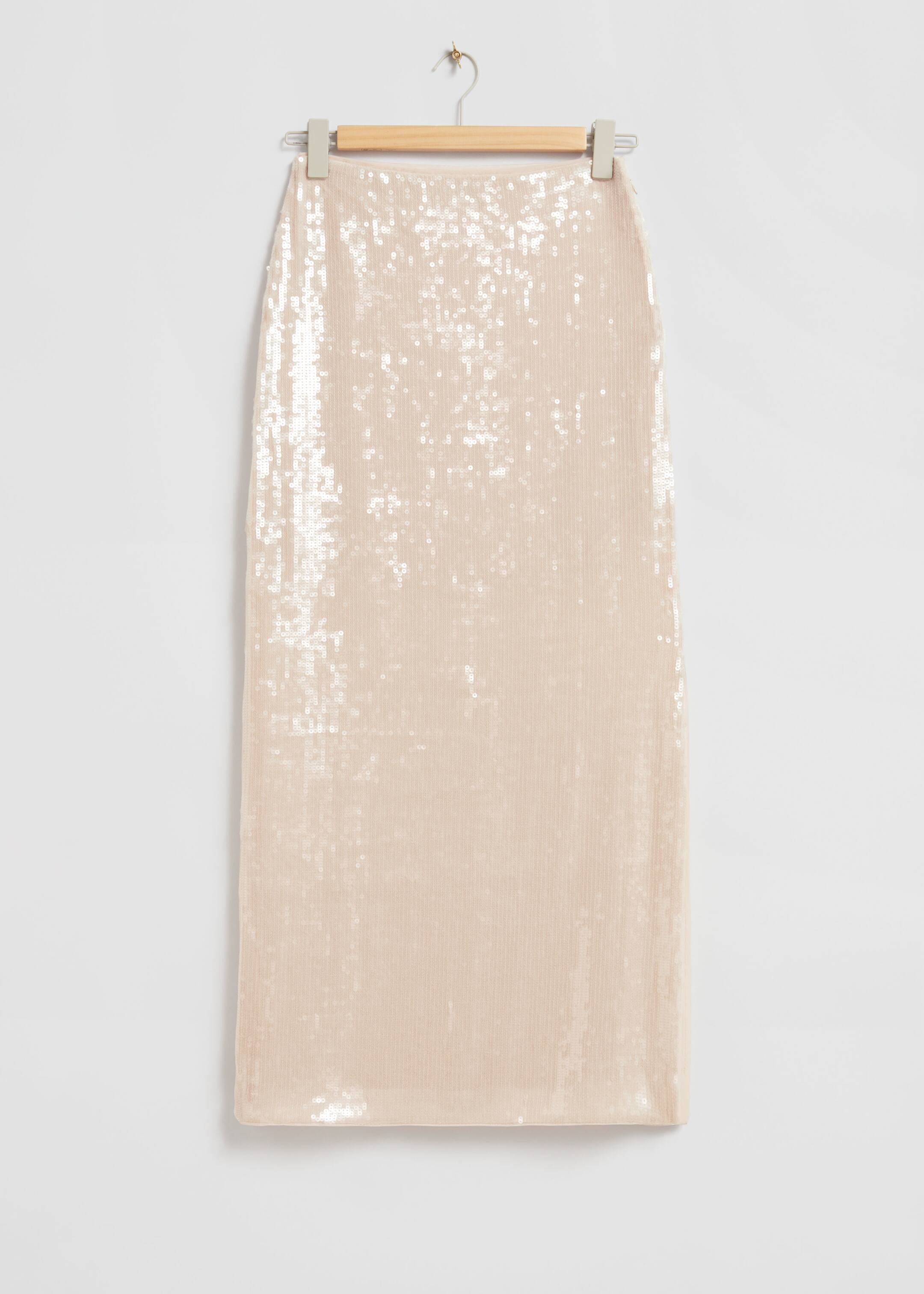 View larger image: Sequin Maxi Skirt - Light Beige Sequin - Ladies | H&M GB 1