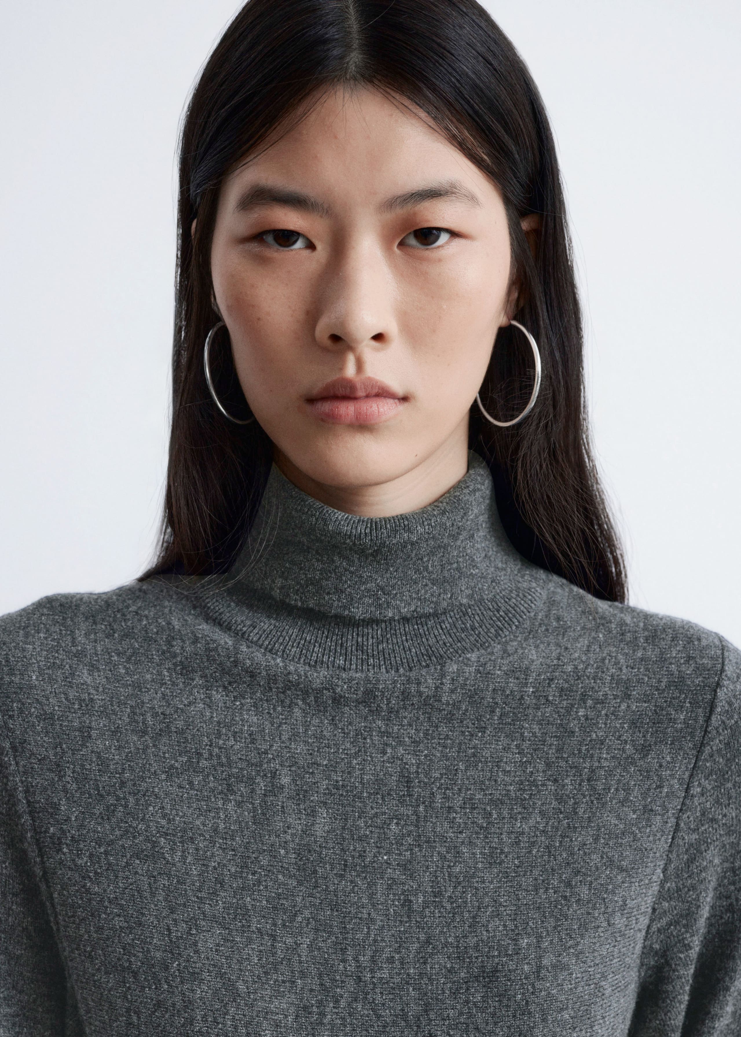 Image of Maxikleid aus Merinowolle mit Rollkragen