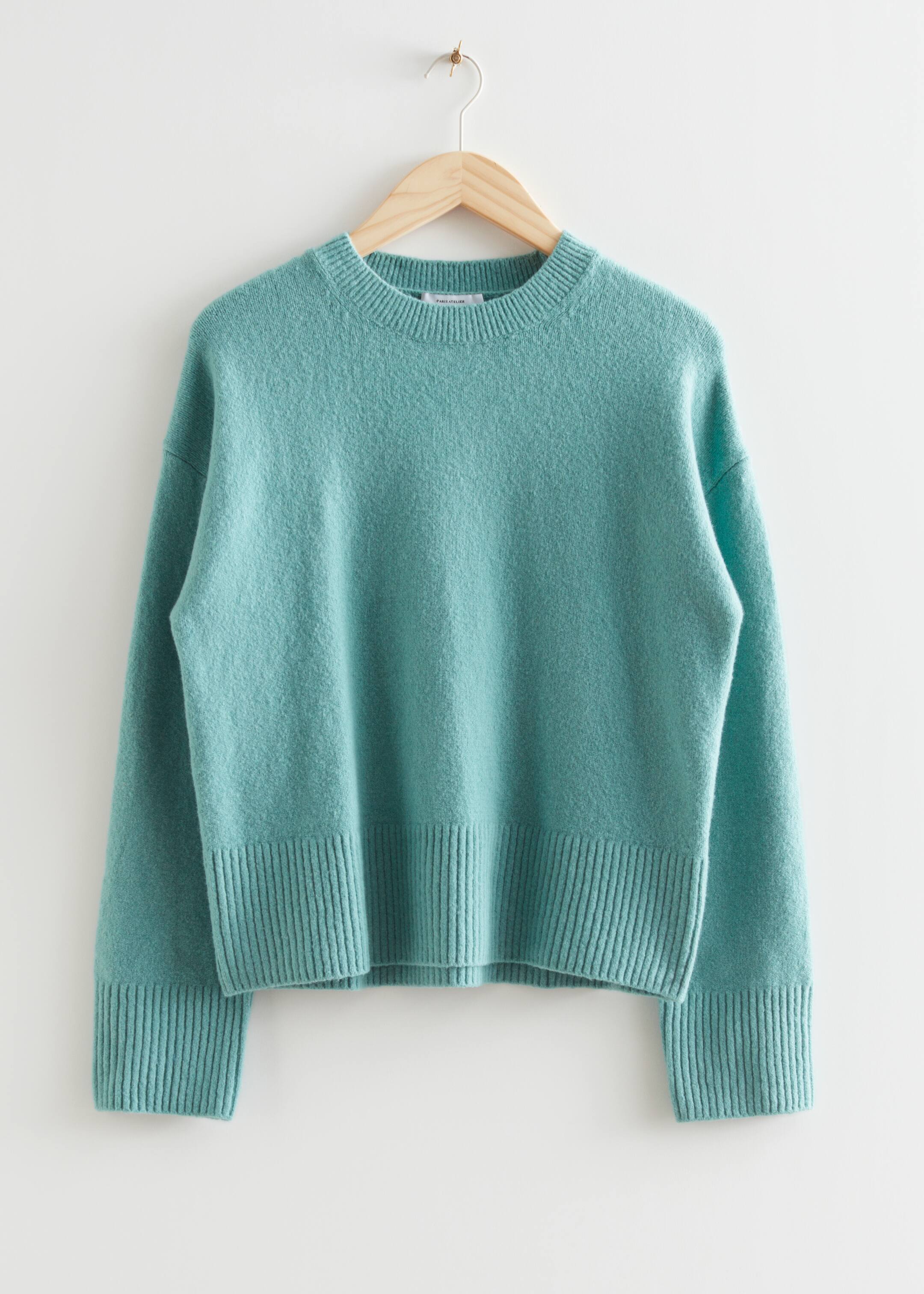 Zobacz większy obraz: Relaxed Knit Jumper - Turquoise - ONA | H&M PL 1