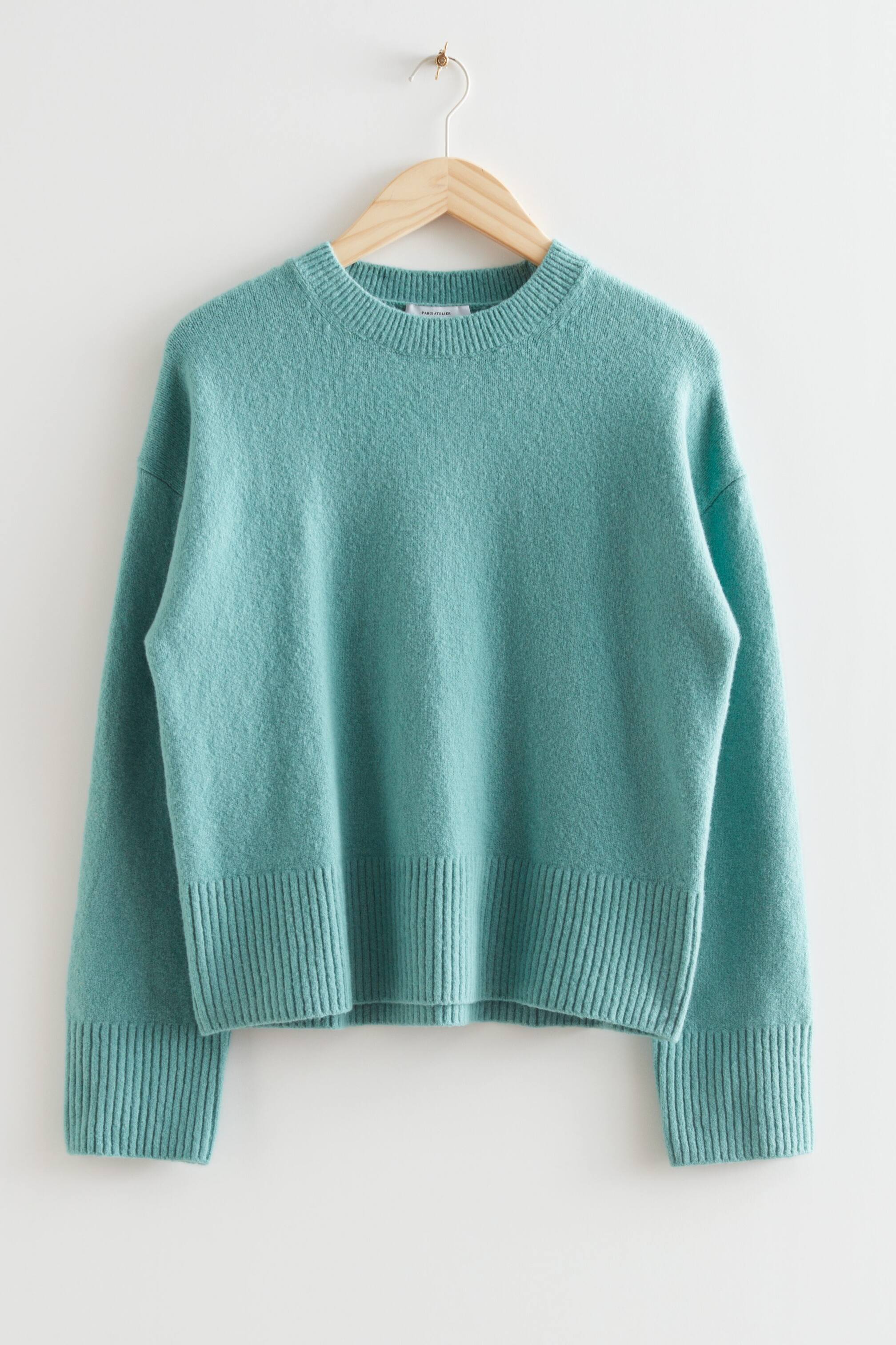 Se større billede: Striktrøje med afslappet pasform - Turkis - DAME | H&M DK 1