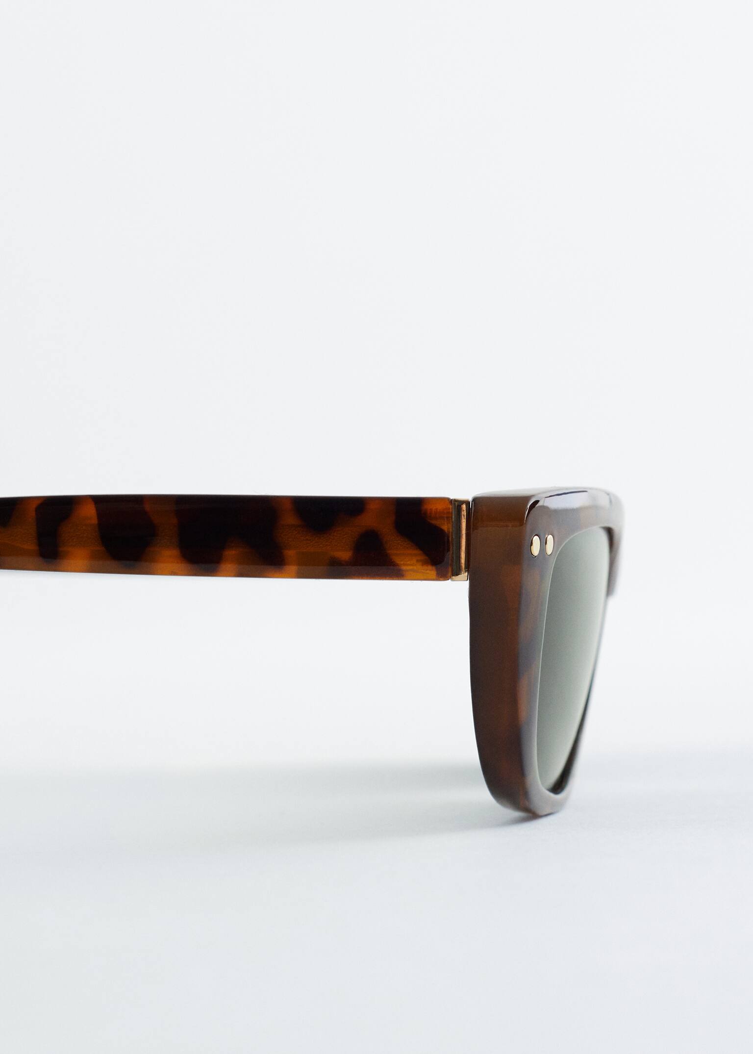 Lunettes de soleil œil de chat allongées - Écaille de tortue brune/Jaune clair - 2