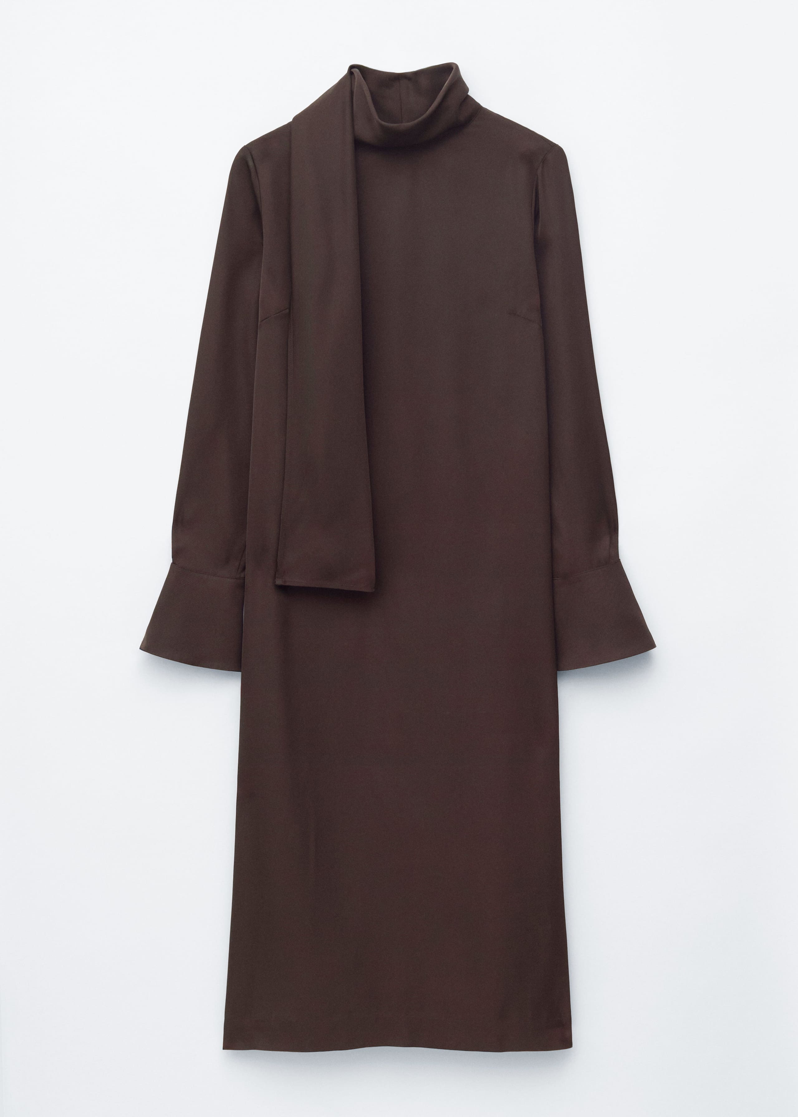 Scarf-Neck Midi Dress - Green/Micro dots - Still Life