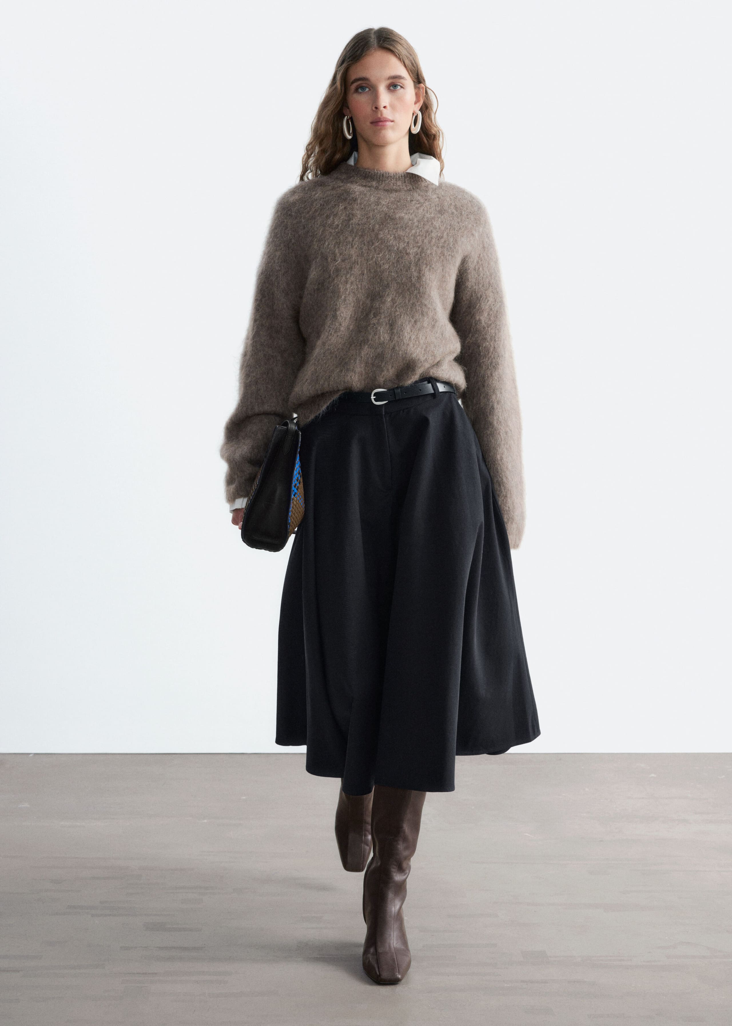 Mohair-Blend Jumper - Dark Mole - Lookbook