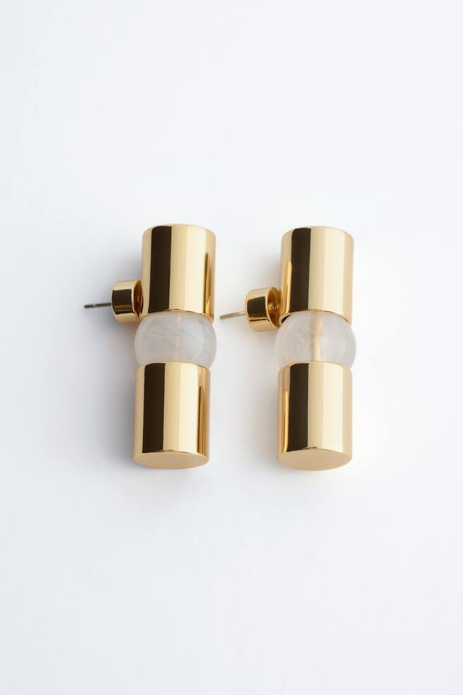 Bar Stud Earrings - Gold - 1