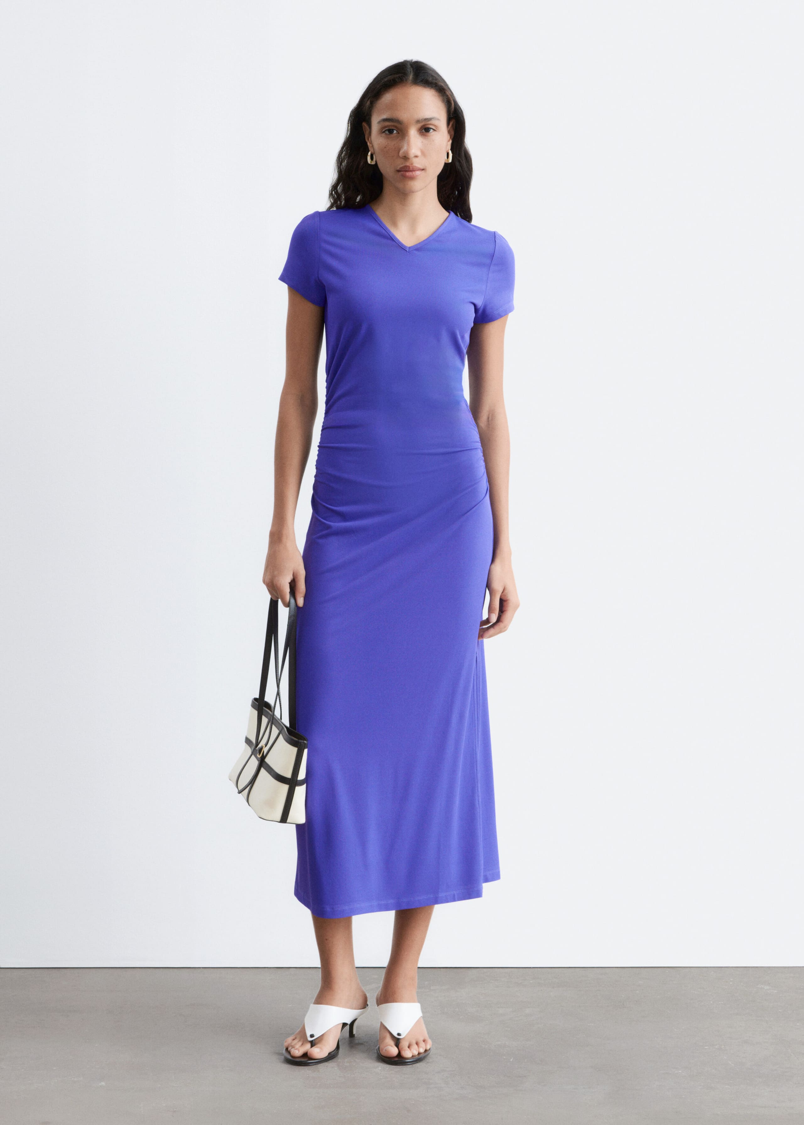 Midikleid aus Piqué-Jersey - Flieder - Lookbook