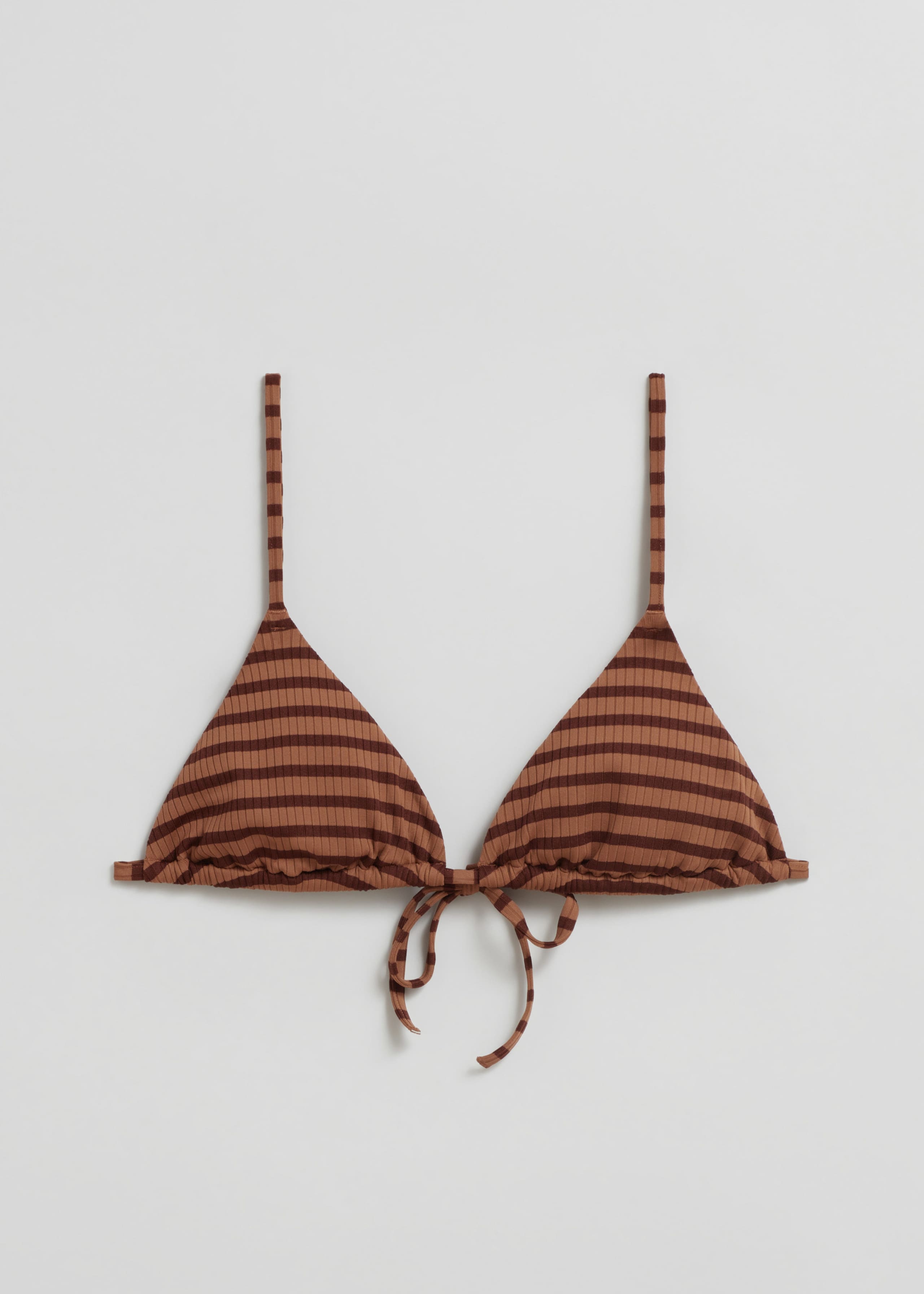 Triangle Bikini Tie Top - Brown - Still Life