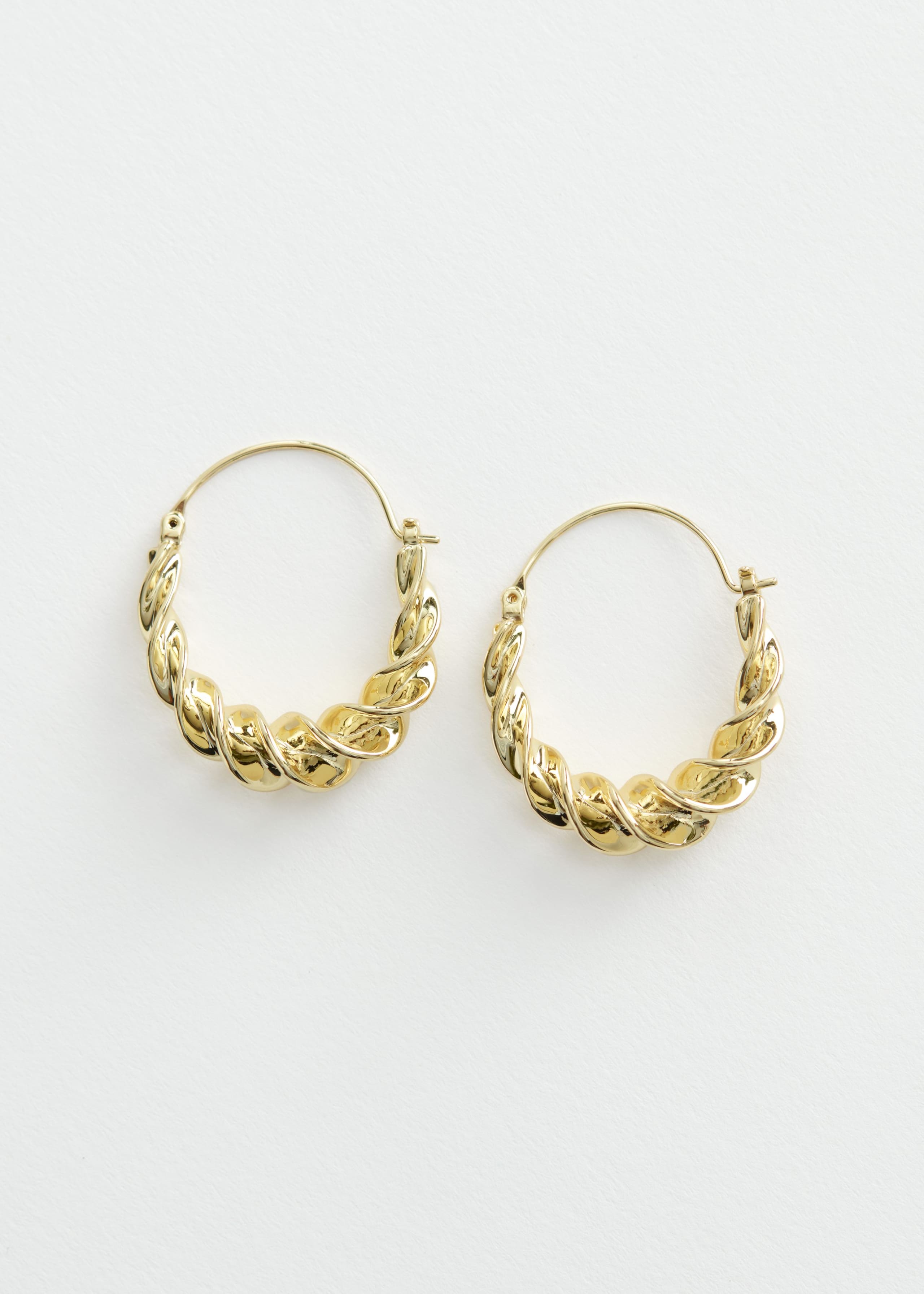 TwistedEffectHoopEarrings - Gold-Coloured - Natura morta
