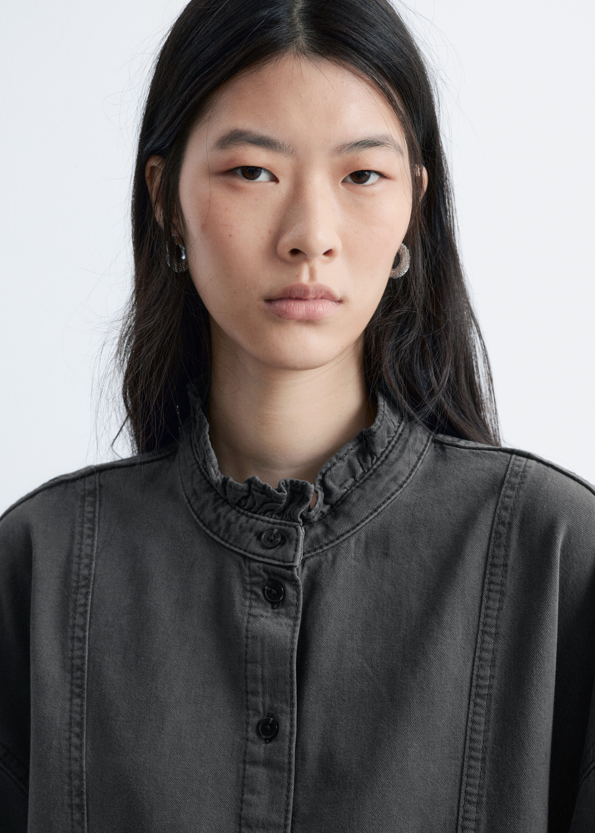 Asymmetrical Cotton Shirt - Light Yellow - & Other Stories US