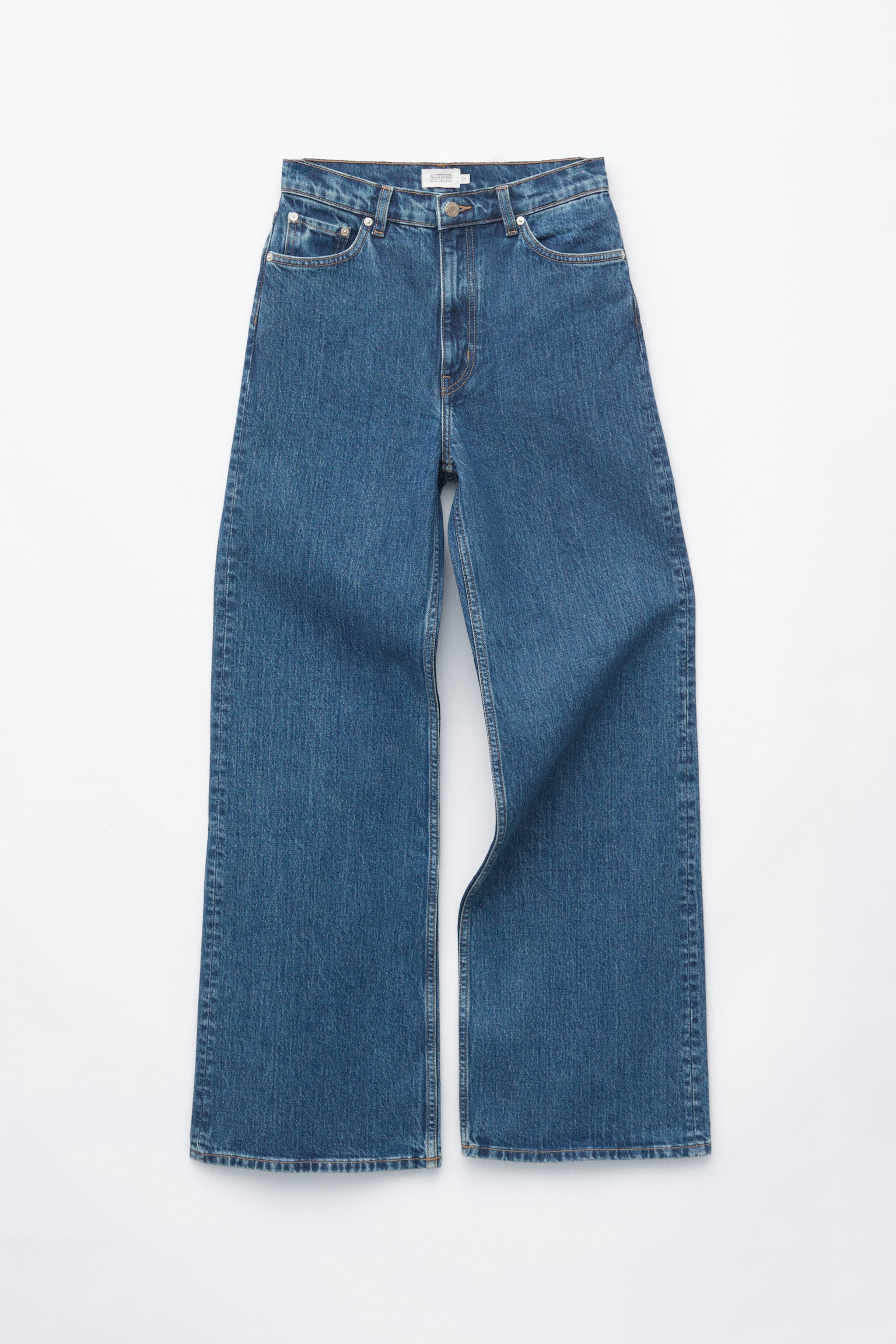 Wide-Leg Jeans - כחול בינוני/כחול/שחור - 1