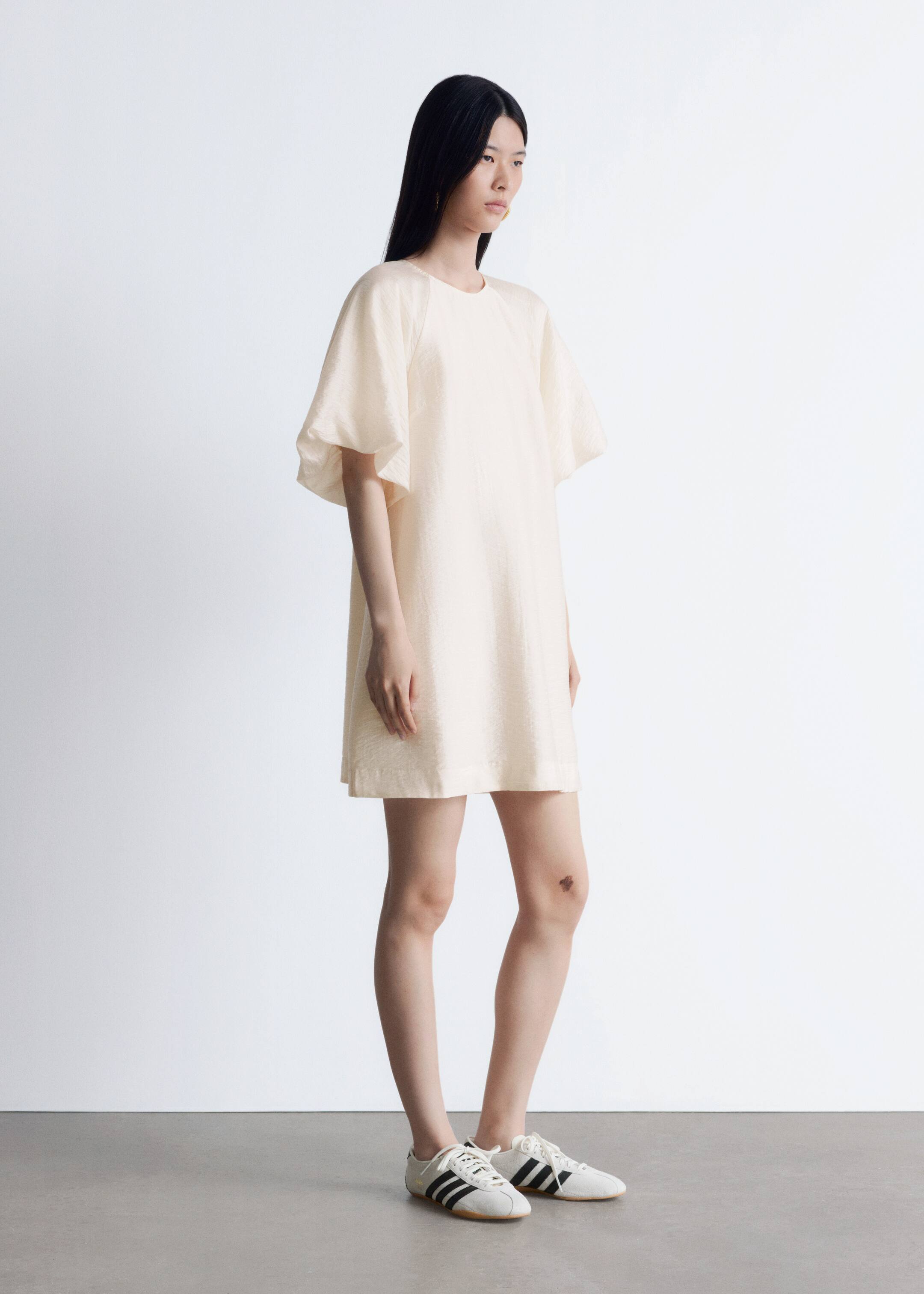 Agrandir l'image: Robe courte à manches volumineuses - Blanc - FEMME | H&M BE 4