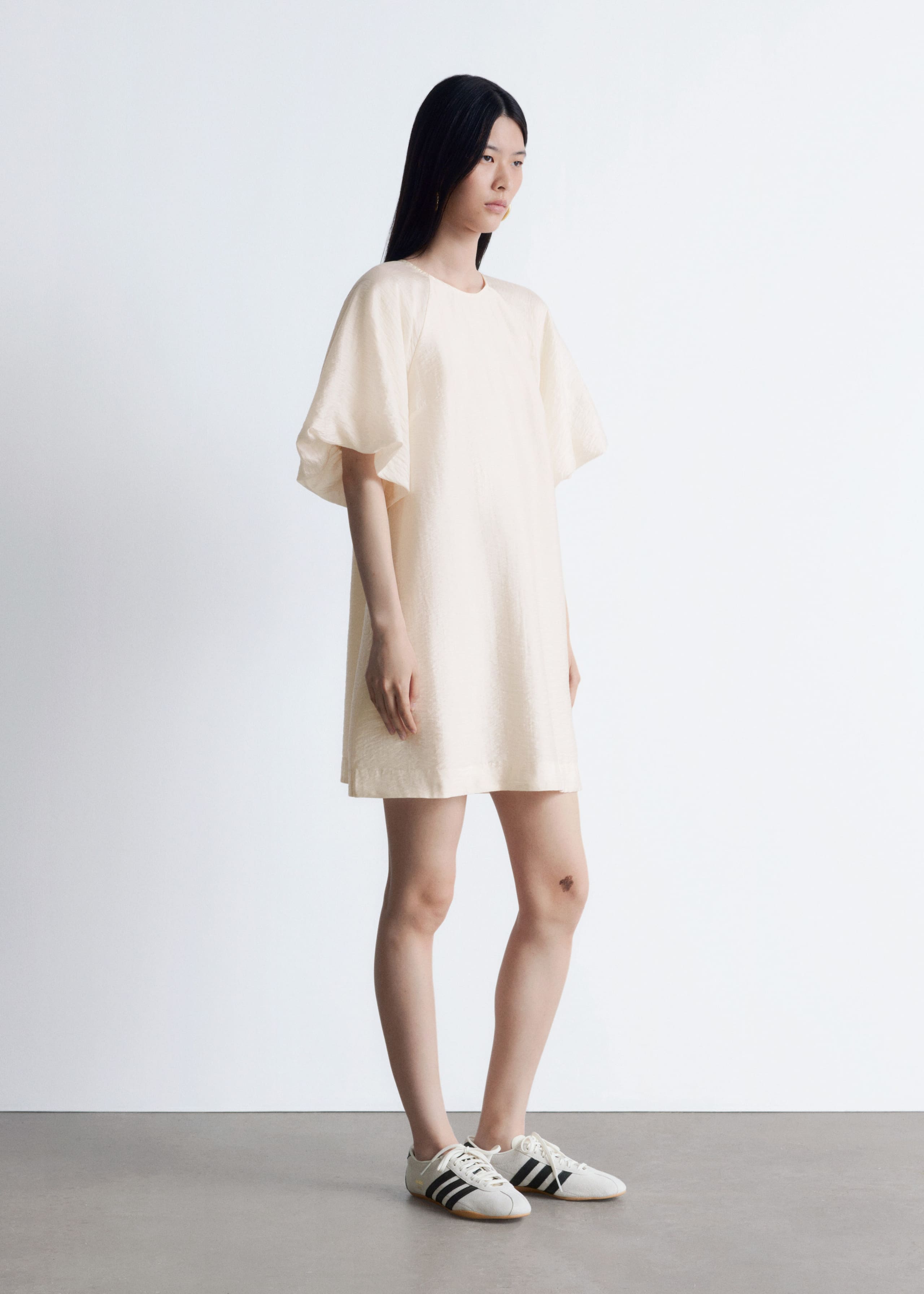 Image of Puff-Sleeve Mini Dress