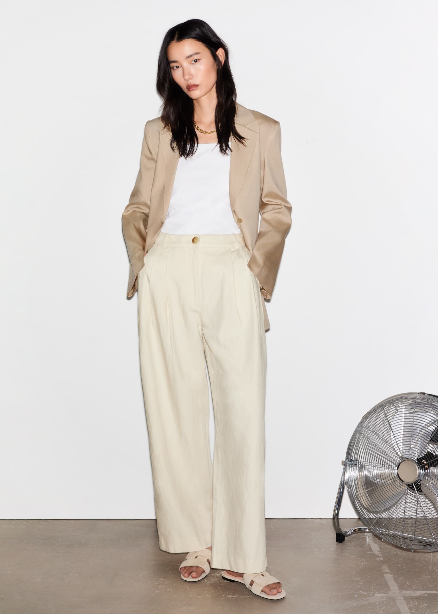 Mules en cuir - Beige clair/Cognac/Noir/Imprimé zèbre brun