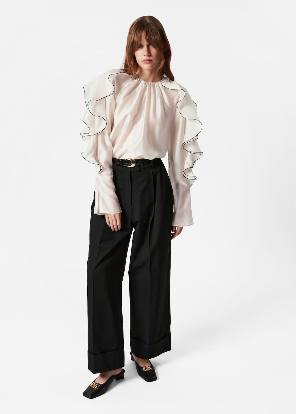 Press-Crease Trousers - Beige - Lookbook