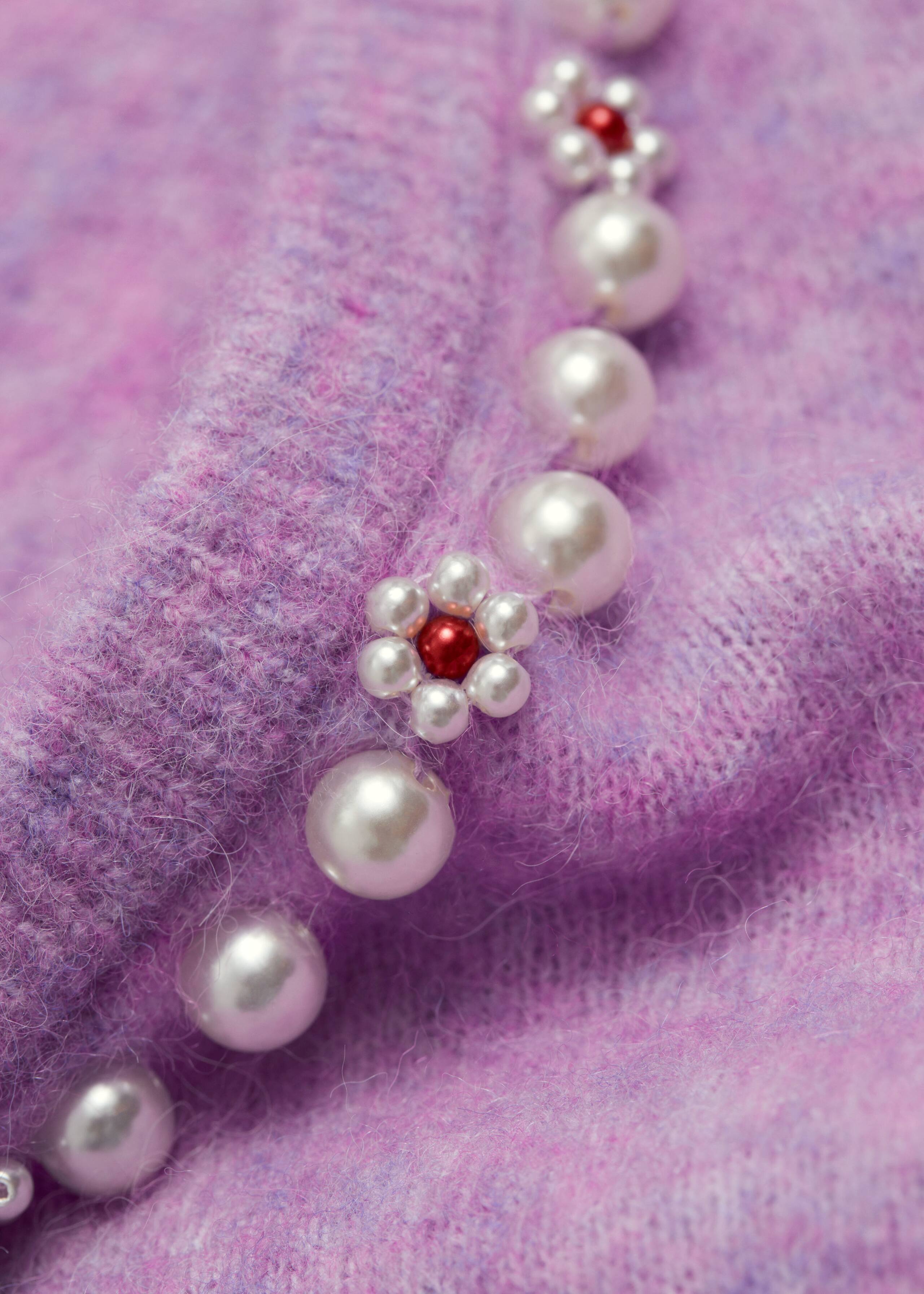 Jersey de punto con cuentas de perlas - {{variantName}} - Detalle descriptivo