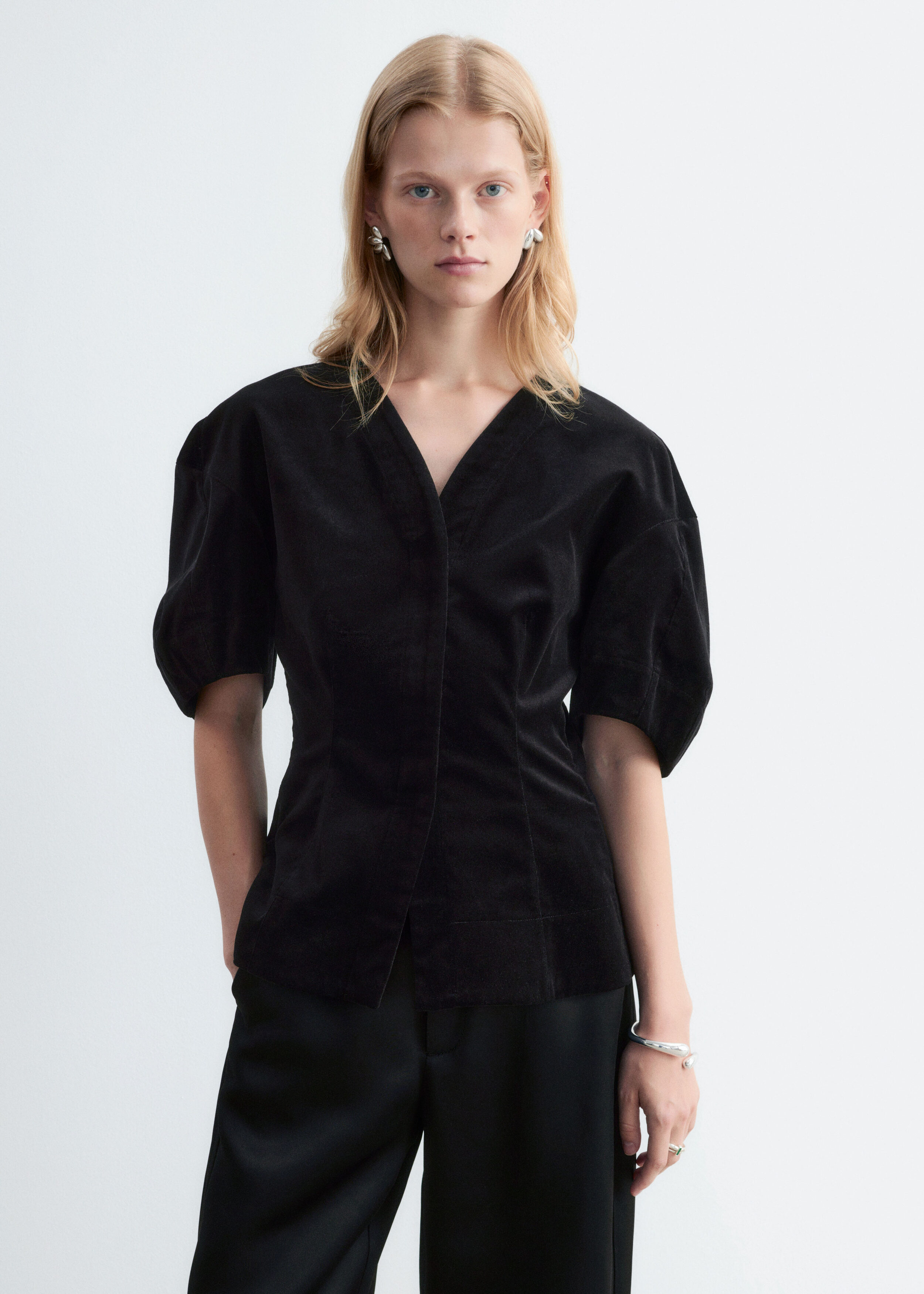 Fitted Velvet Blouse by & Other Stories