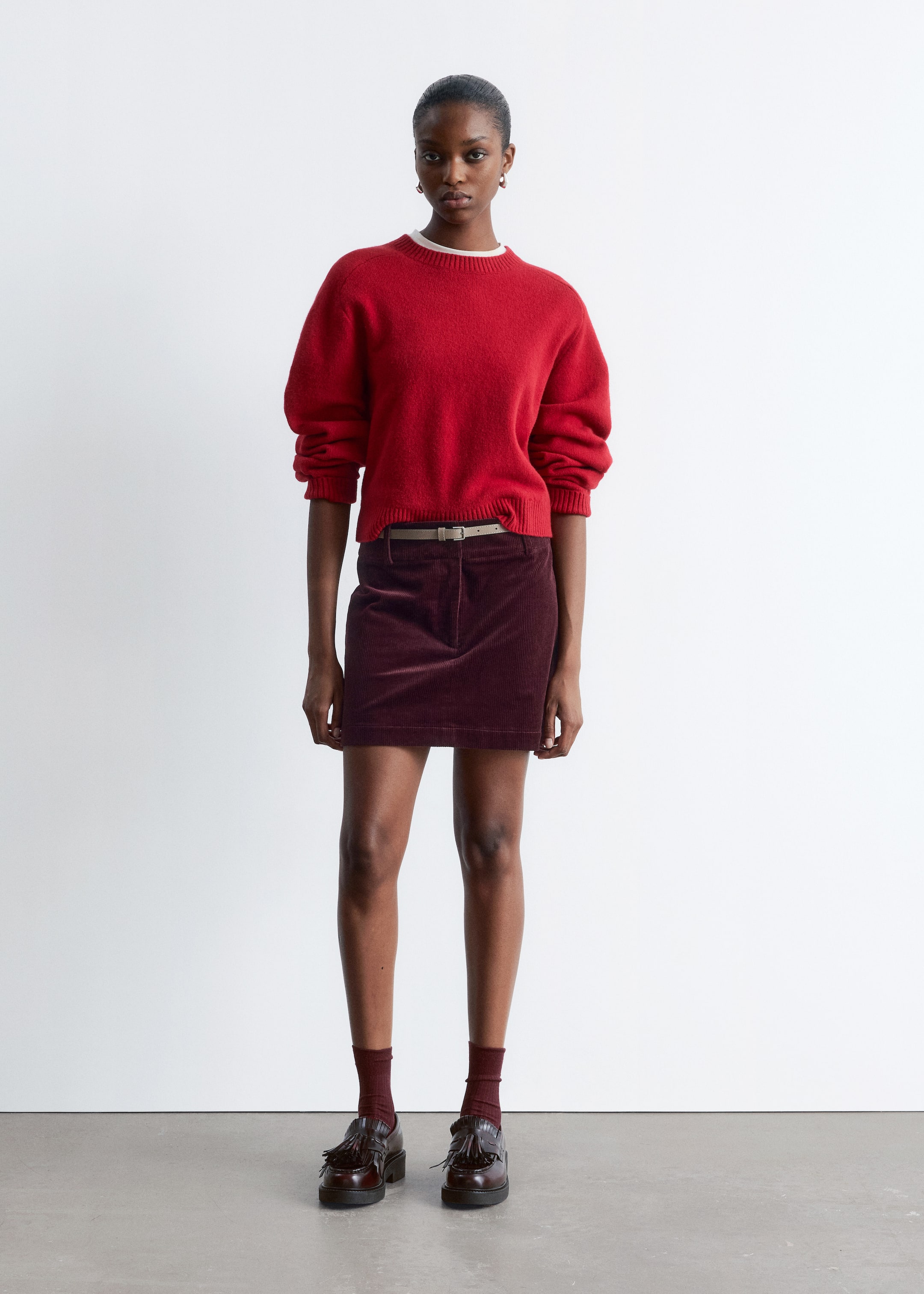 Agrandir l'image: Pull en maille - Rouge foncé - FEMME | H&M FR 3