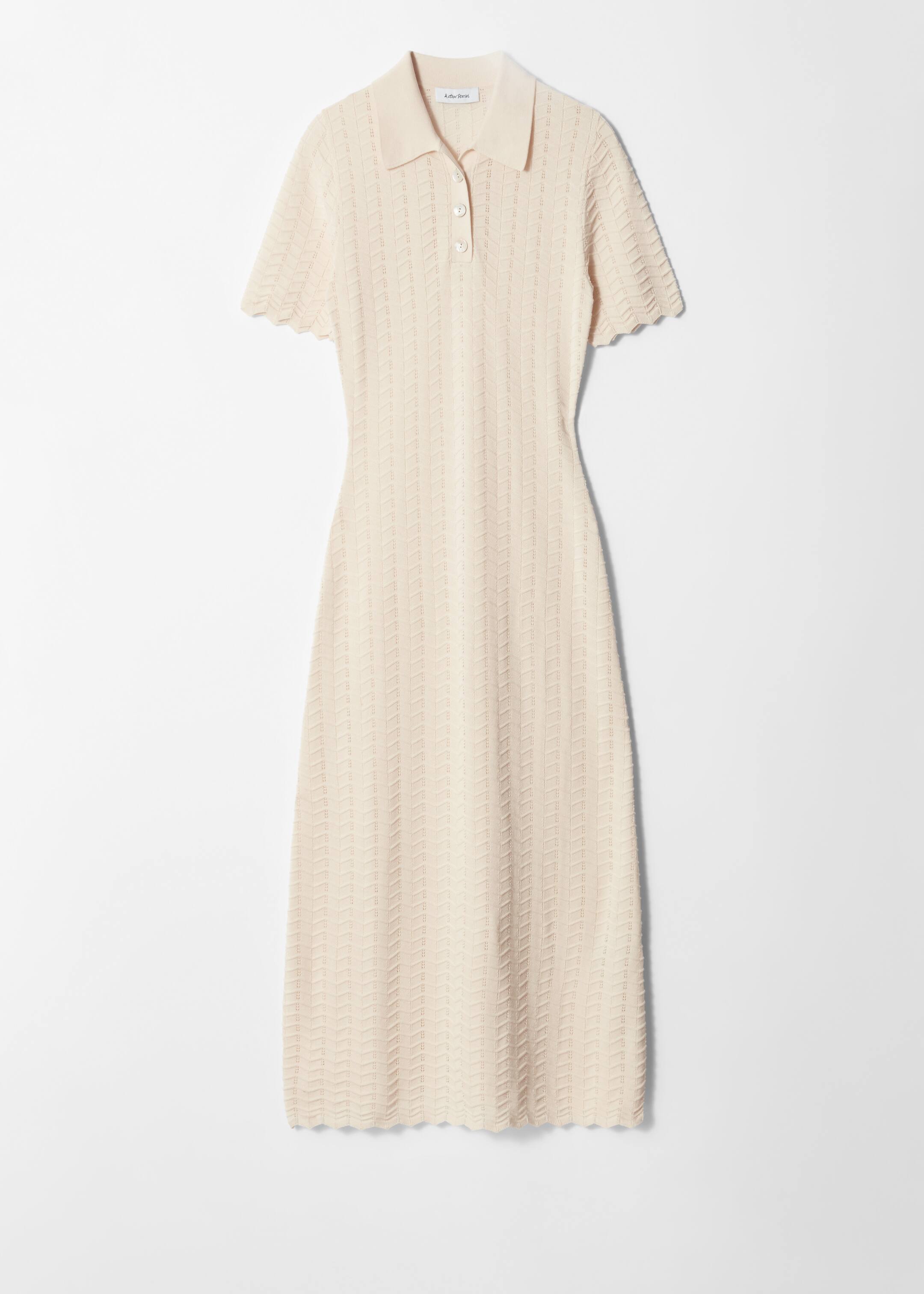 Größeres Bild anzeigen: Midikleid aus Pointelle-Strick - Creme - Ladies | H&M AT 5