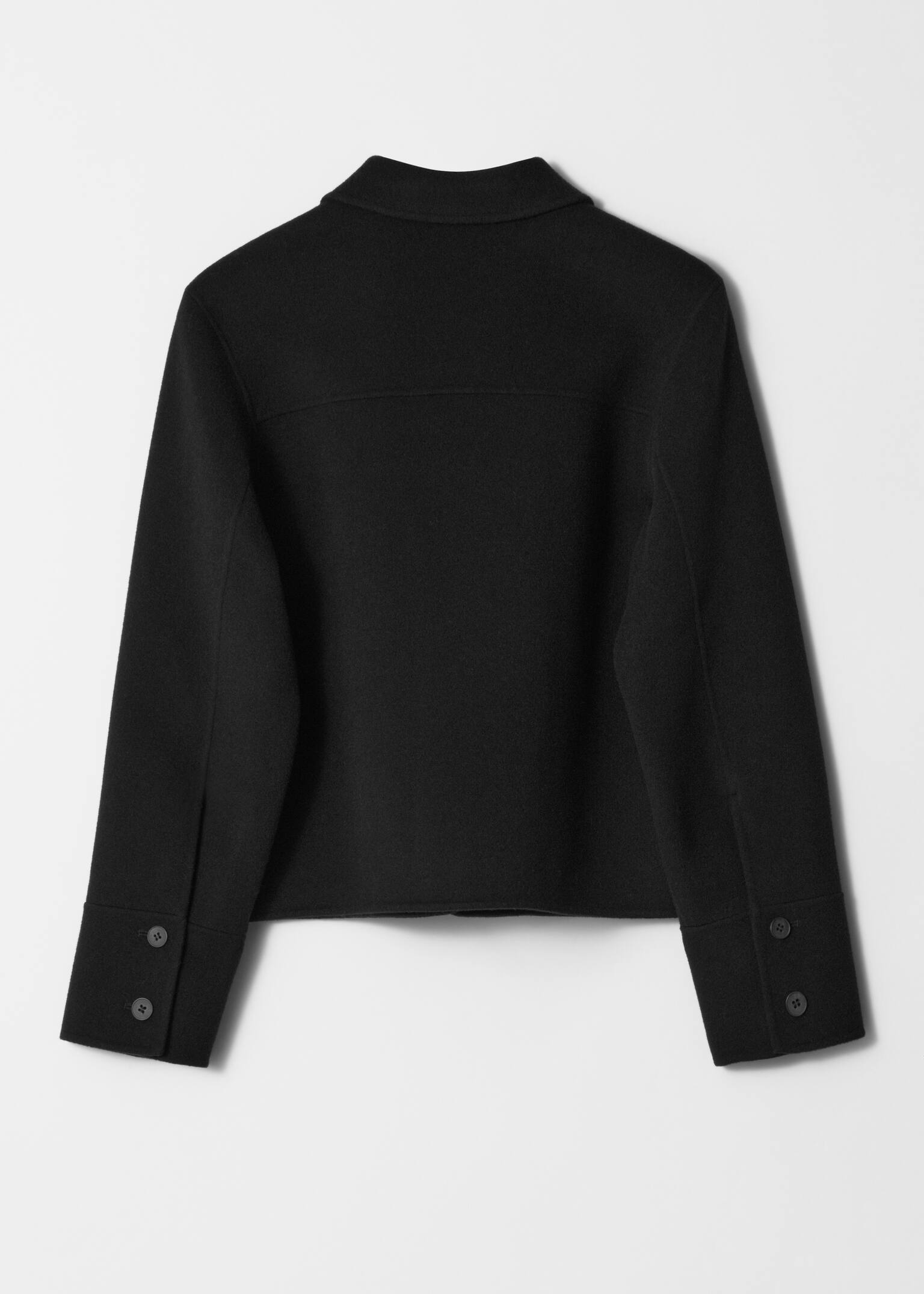 Collared Wool Jacket - Black/Grijs/Donkerrood - 2