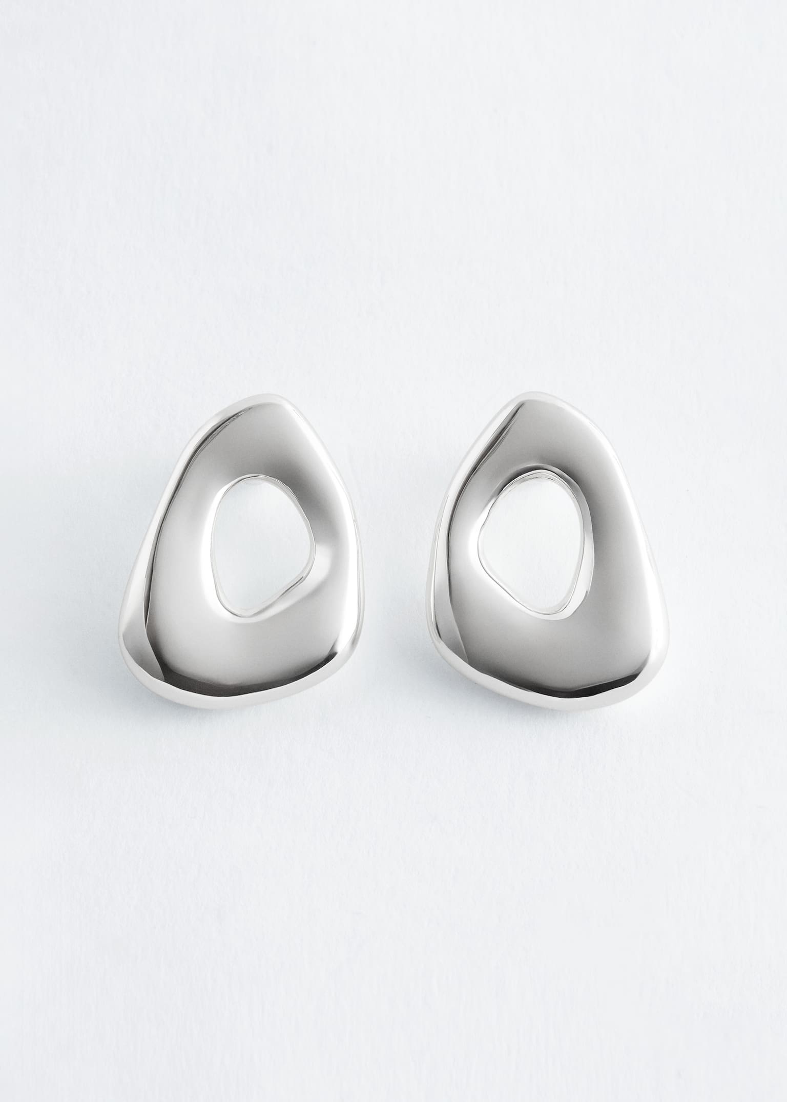 Orecchini scultorei chunky - Argento - 2