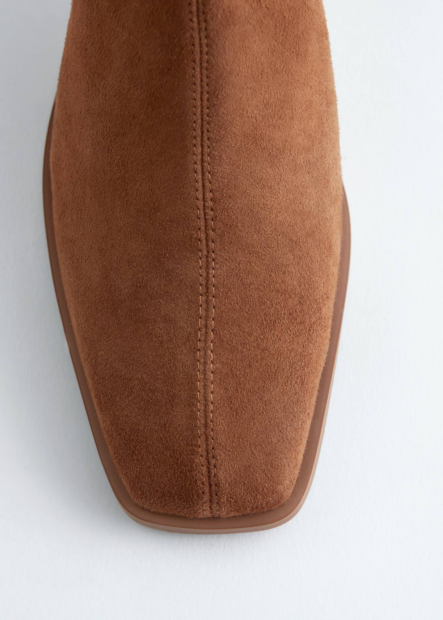 Bottines-chaussettes - Cognac/Noir/Daim marron/Acajou - 5