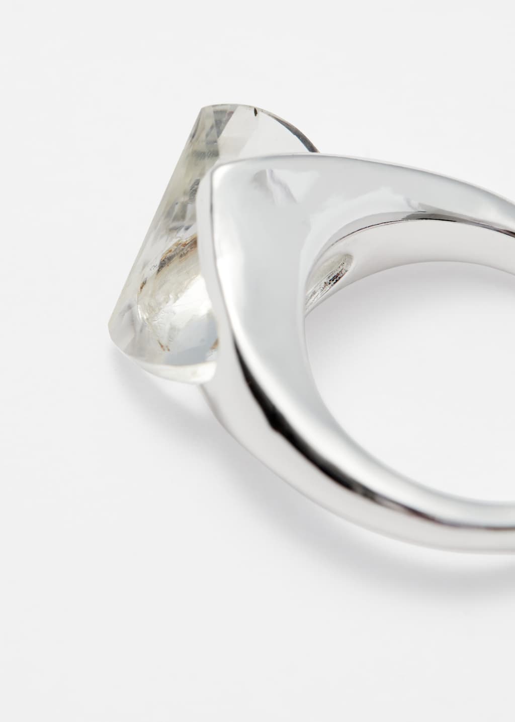 Image of Anello con cristallo asimmetrico