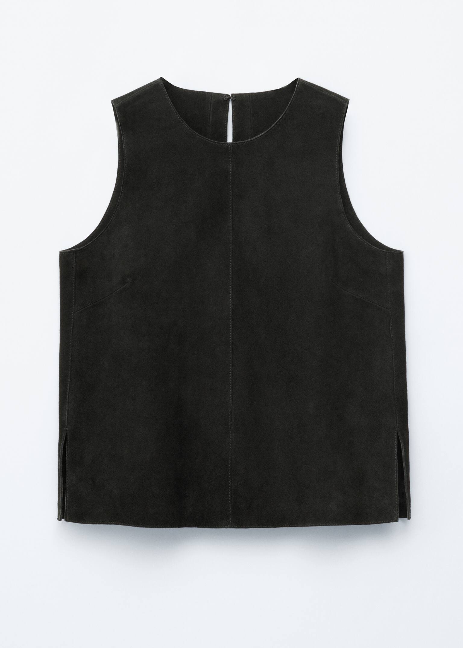 Top de ante de corte holgado - Negro - 2